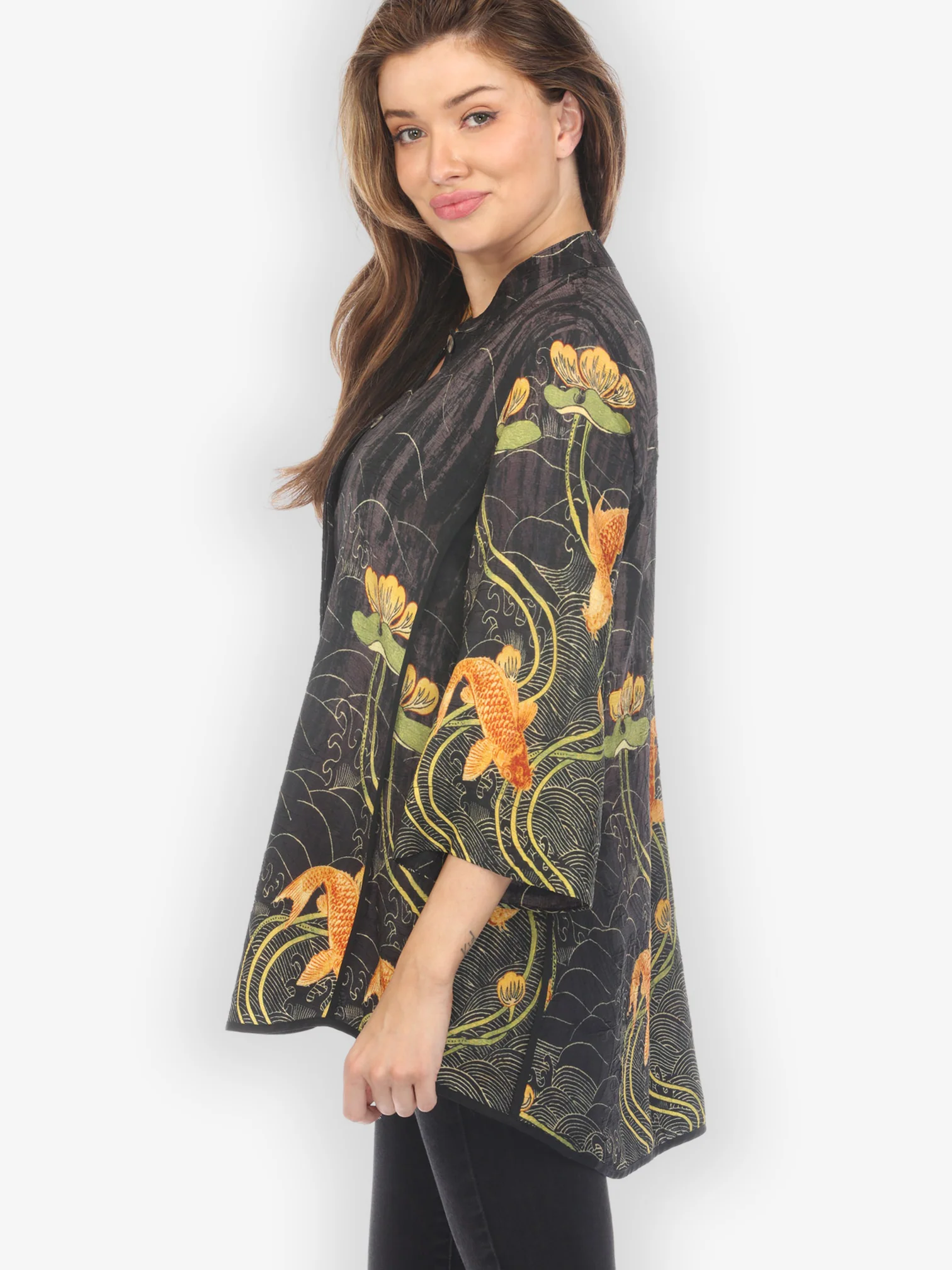 Water Lily Koi Tummy Tuck Shirt