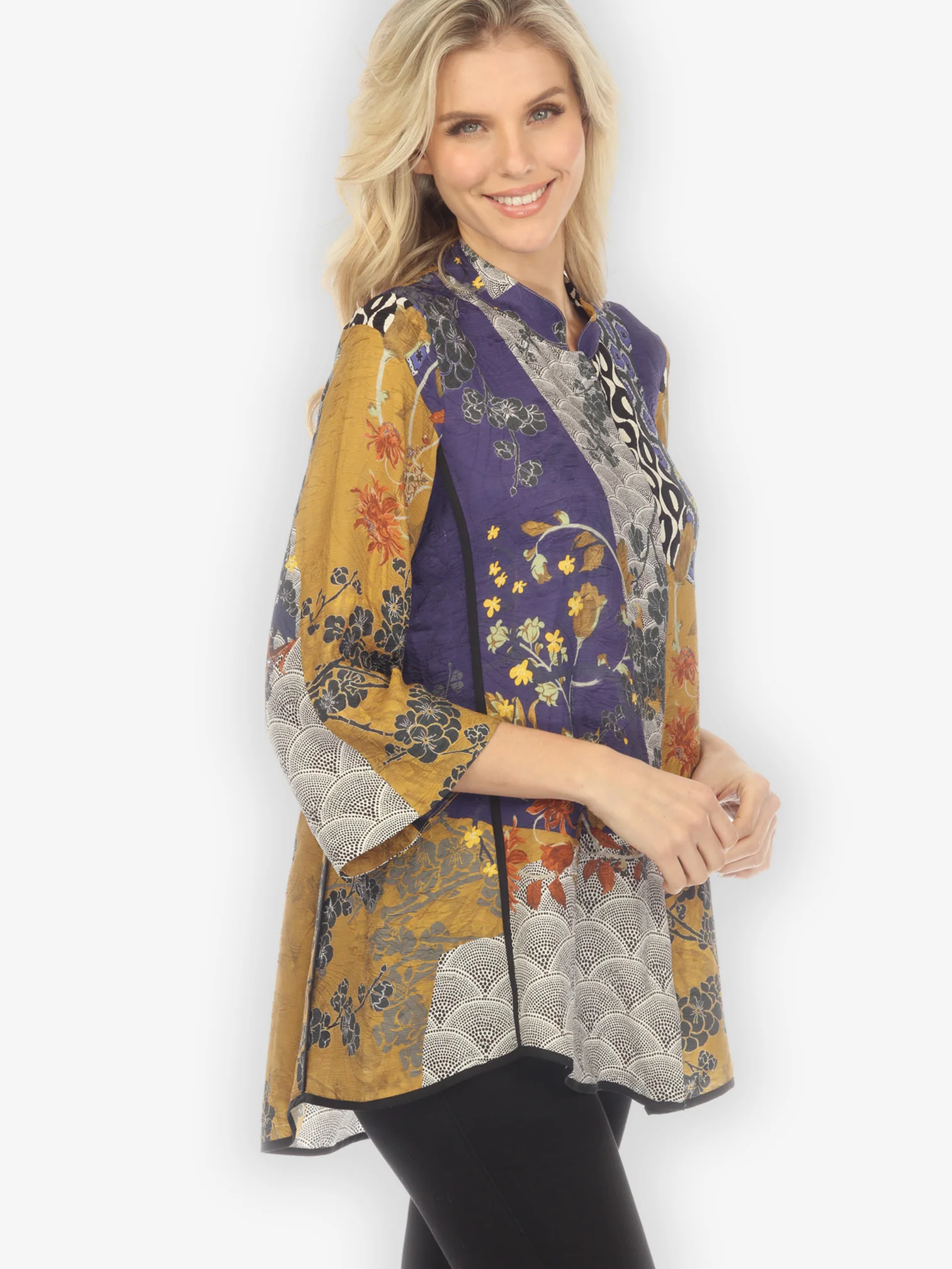 Bohemian Mixed Art Tummy Tuck Shirt