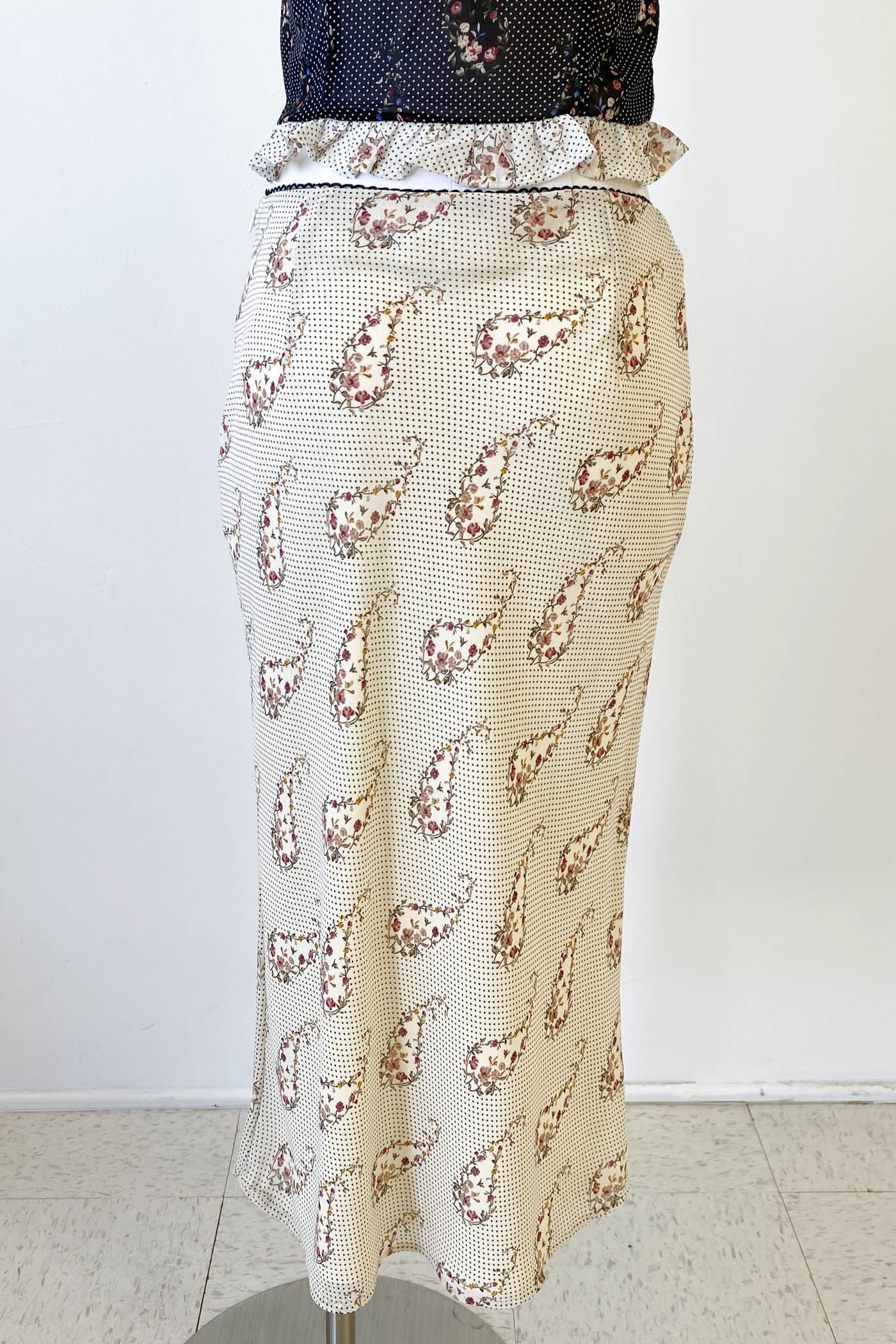 Floral Paisley Midi Skirt