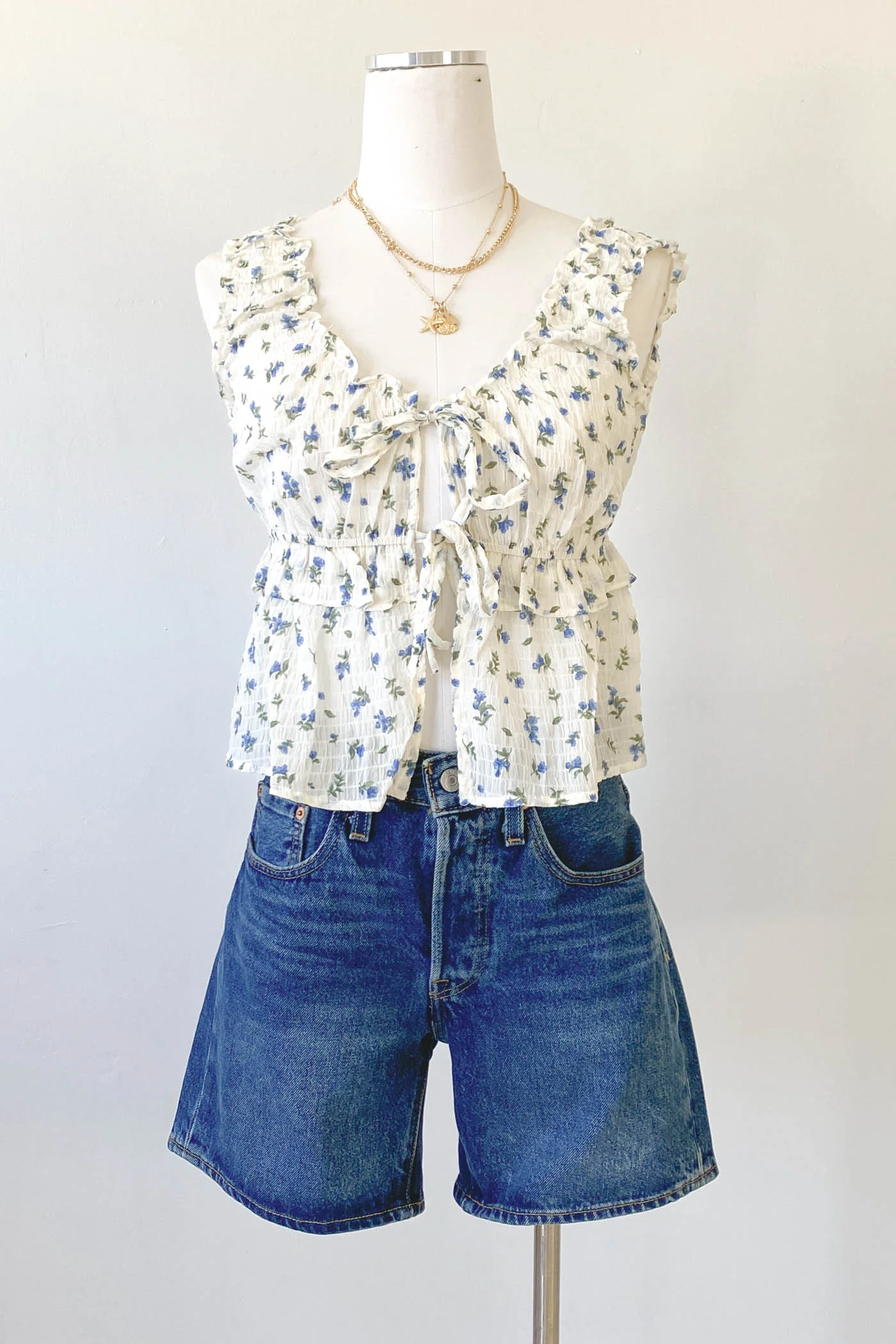 Ruched Sleeveless Top