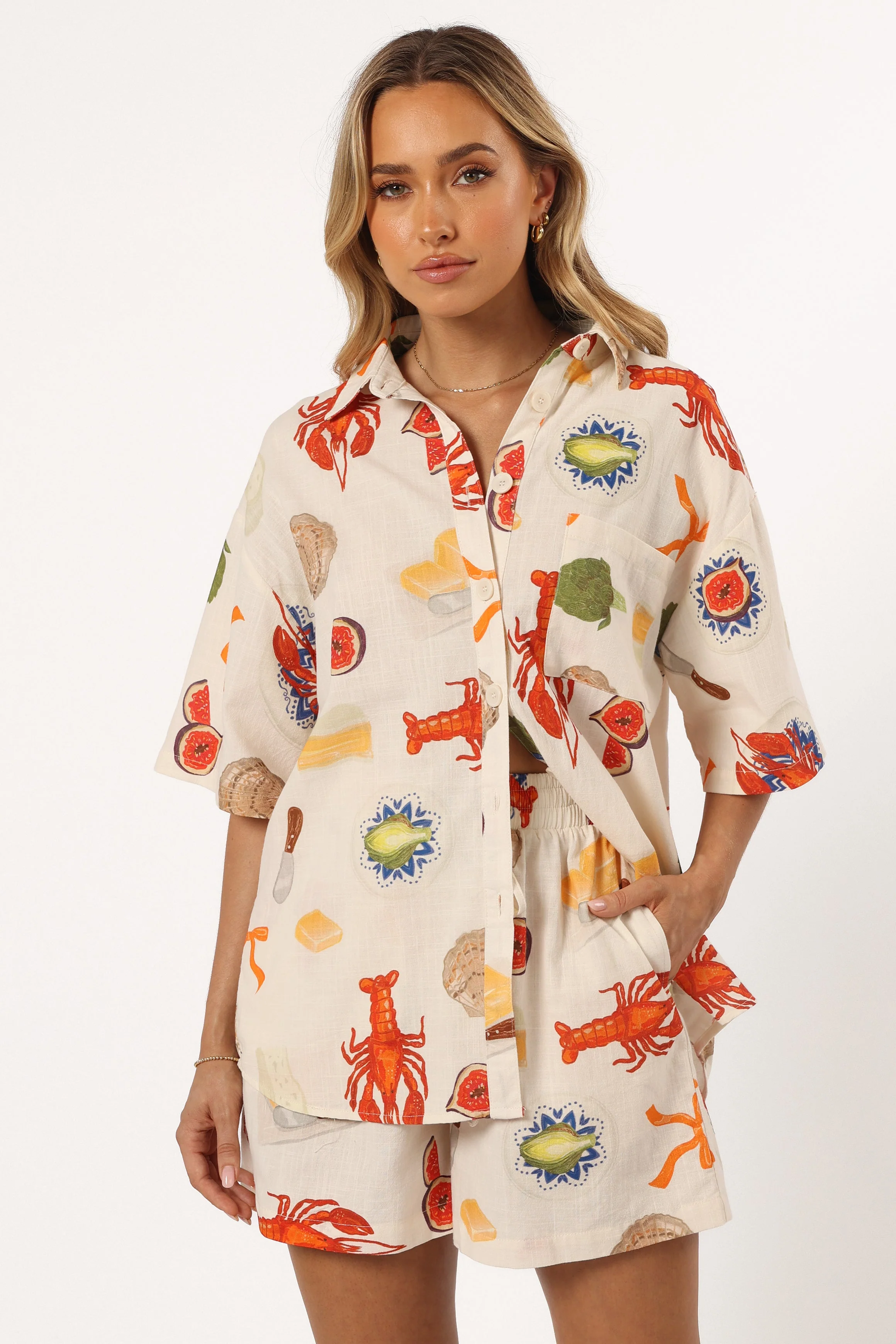 Hampton Top - Cream Multi