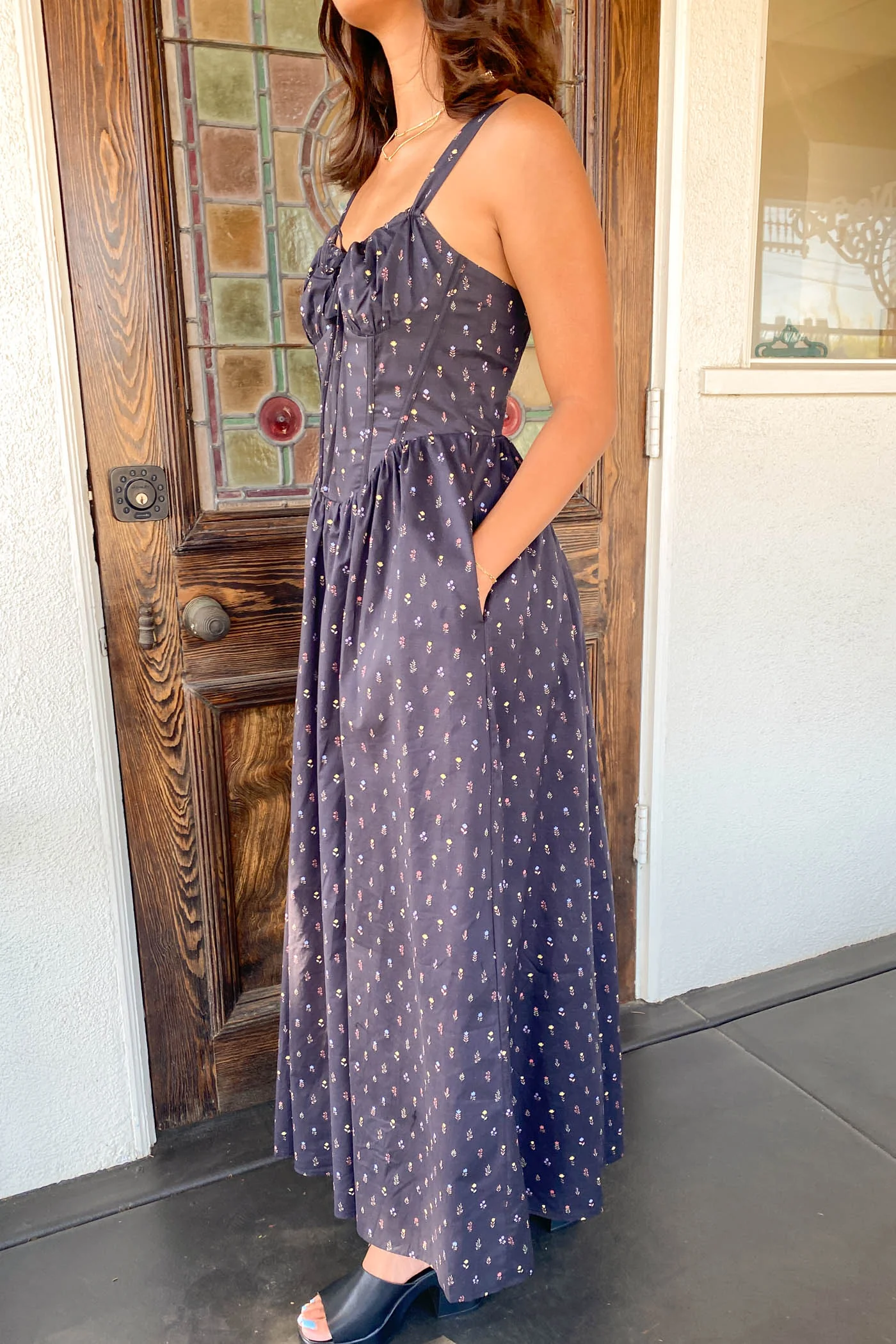 Floral Corset Maxi Dress