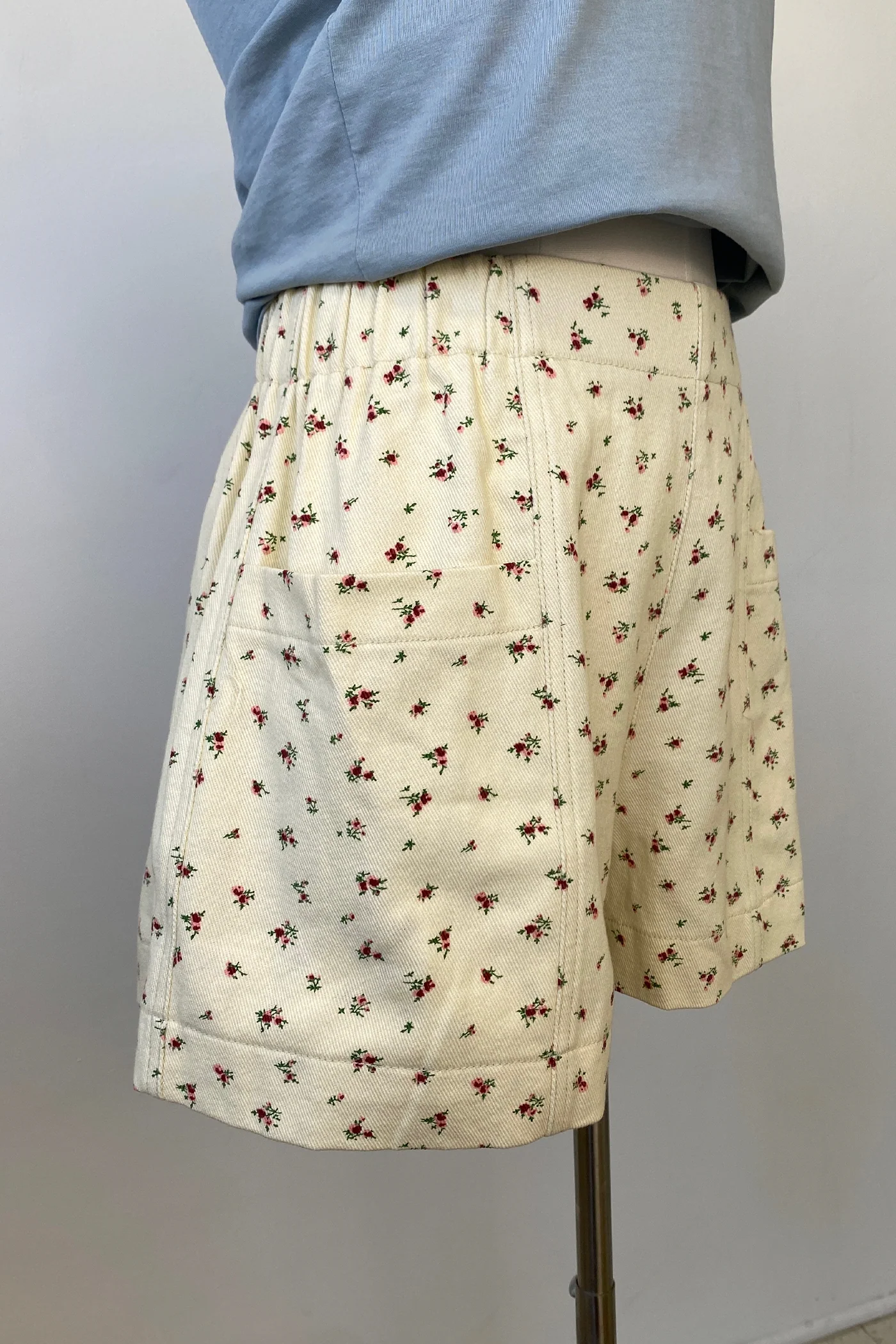 Floral Denim Shorts by For Good