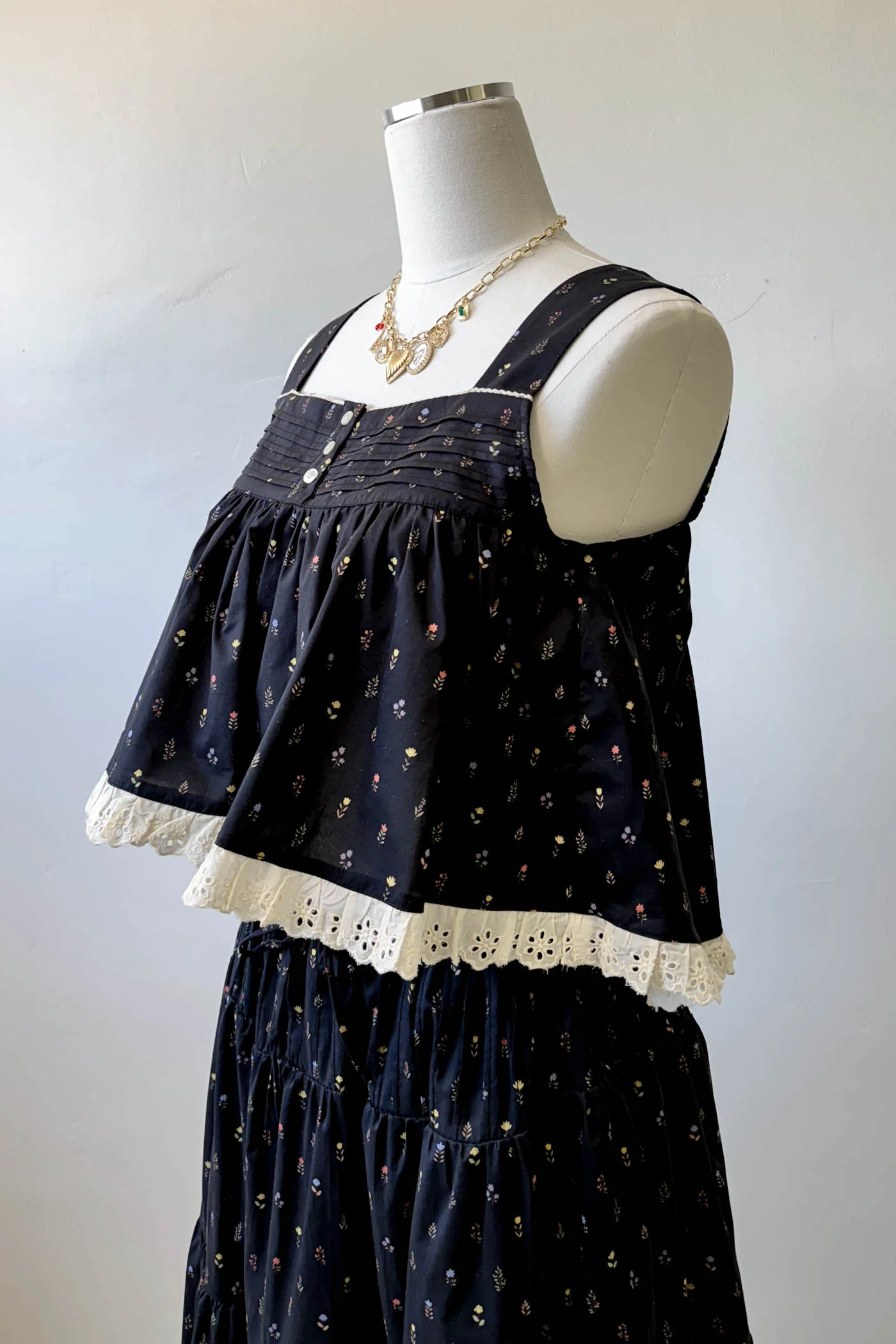 Lacey Floral Babydoll Top