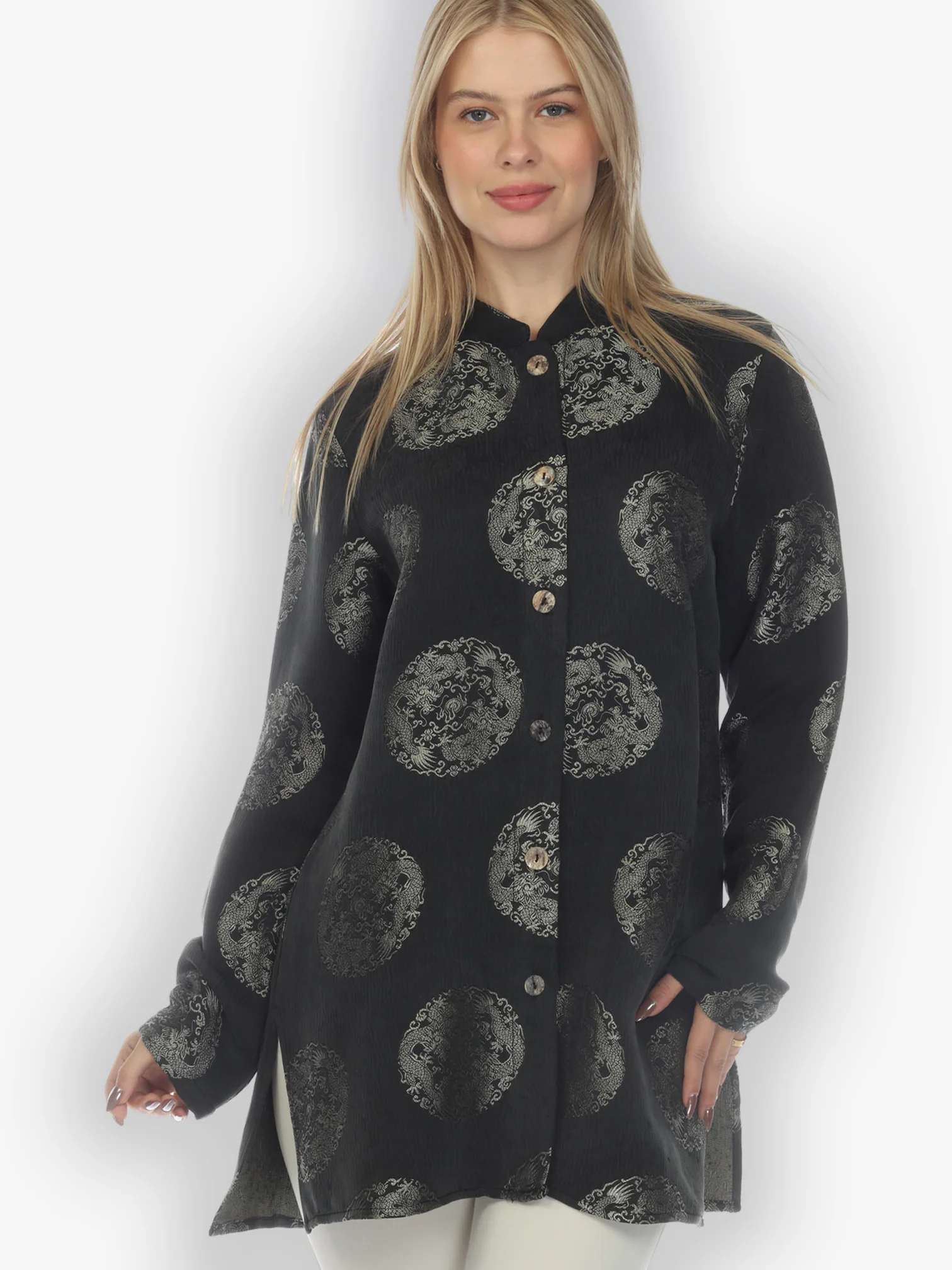 Brocade Silk Black Tunic