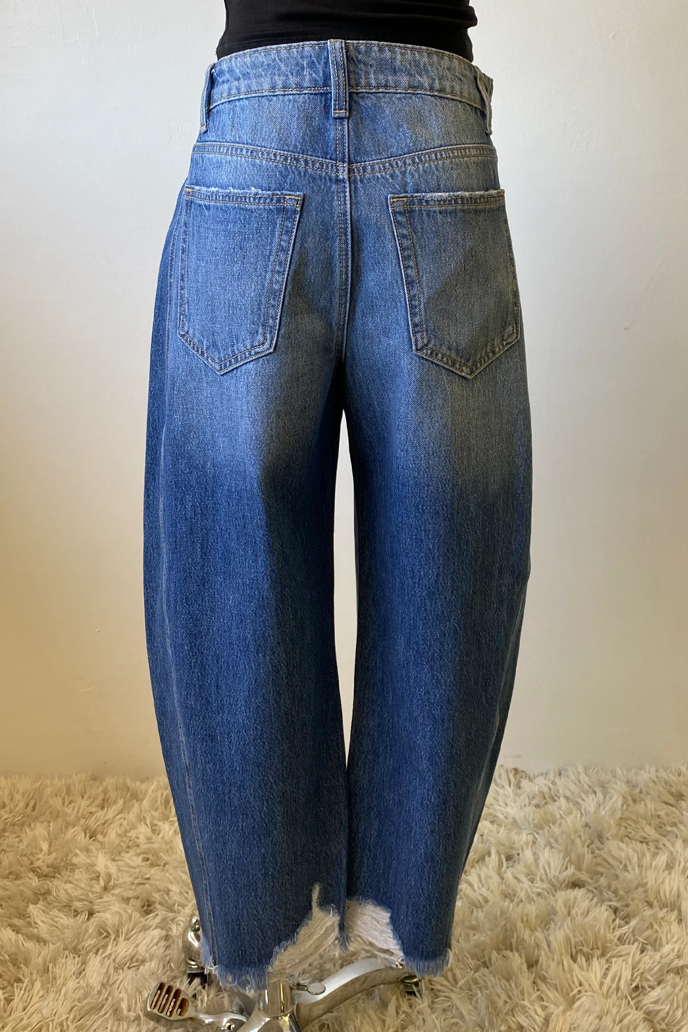 Nectar Premium Denim: The Rocky Distressed Barrel Jeans