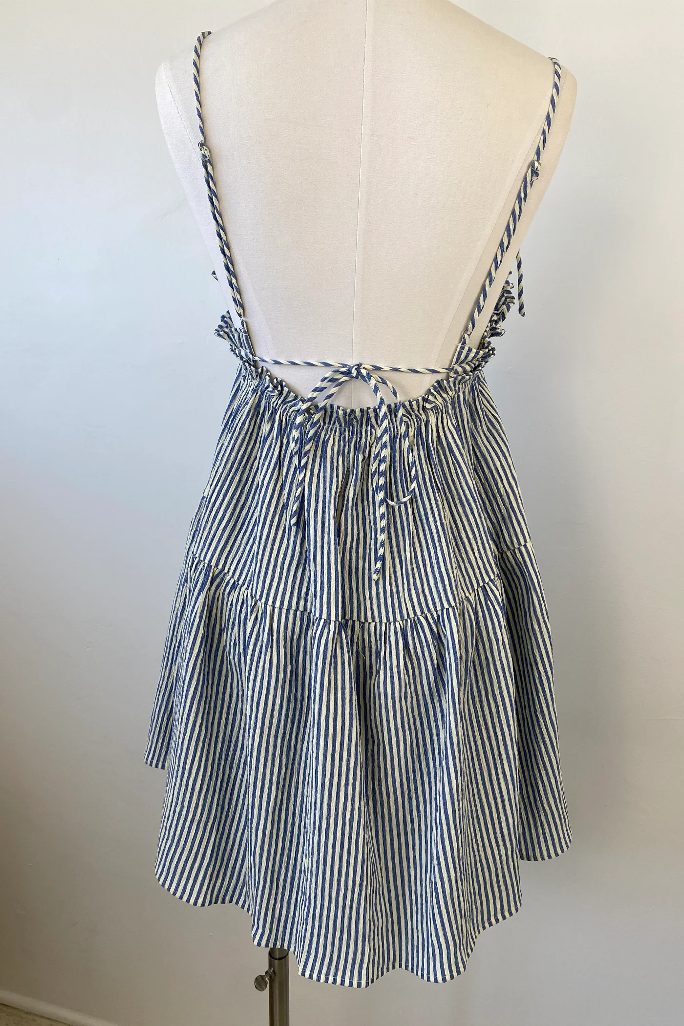 Striped Ruffle Mini Dress