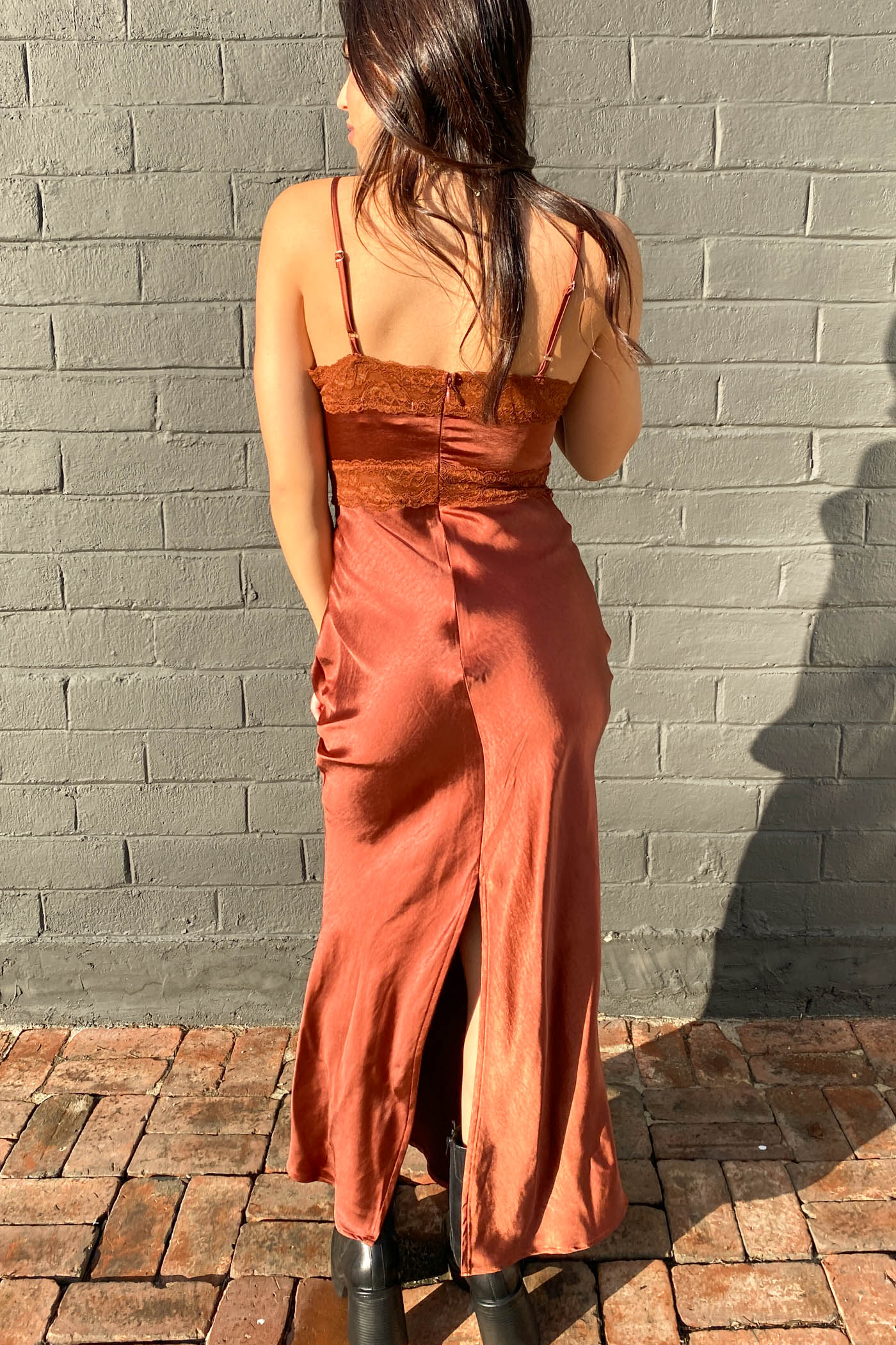 Lacey Satin Maxi Dress