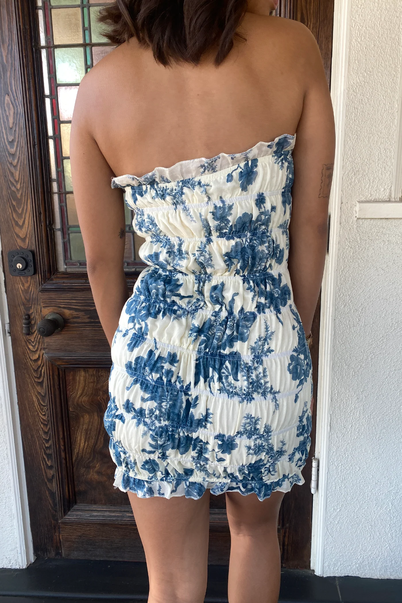 Floral Strapless Mini Dress
