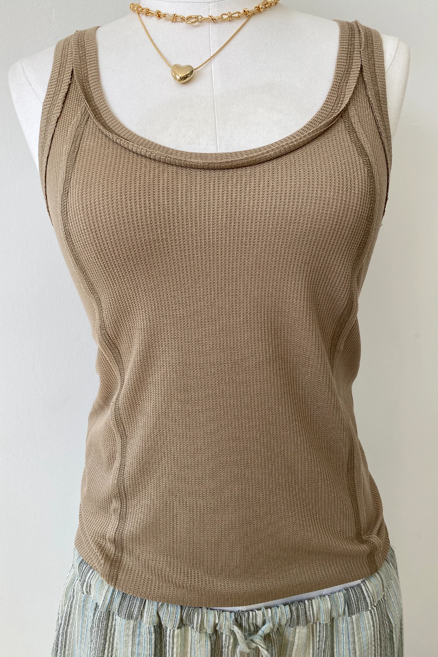 Seamed Sleeveless Top