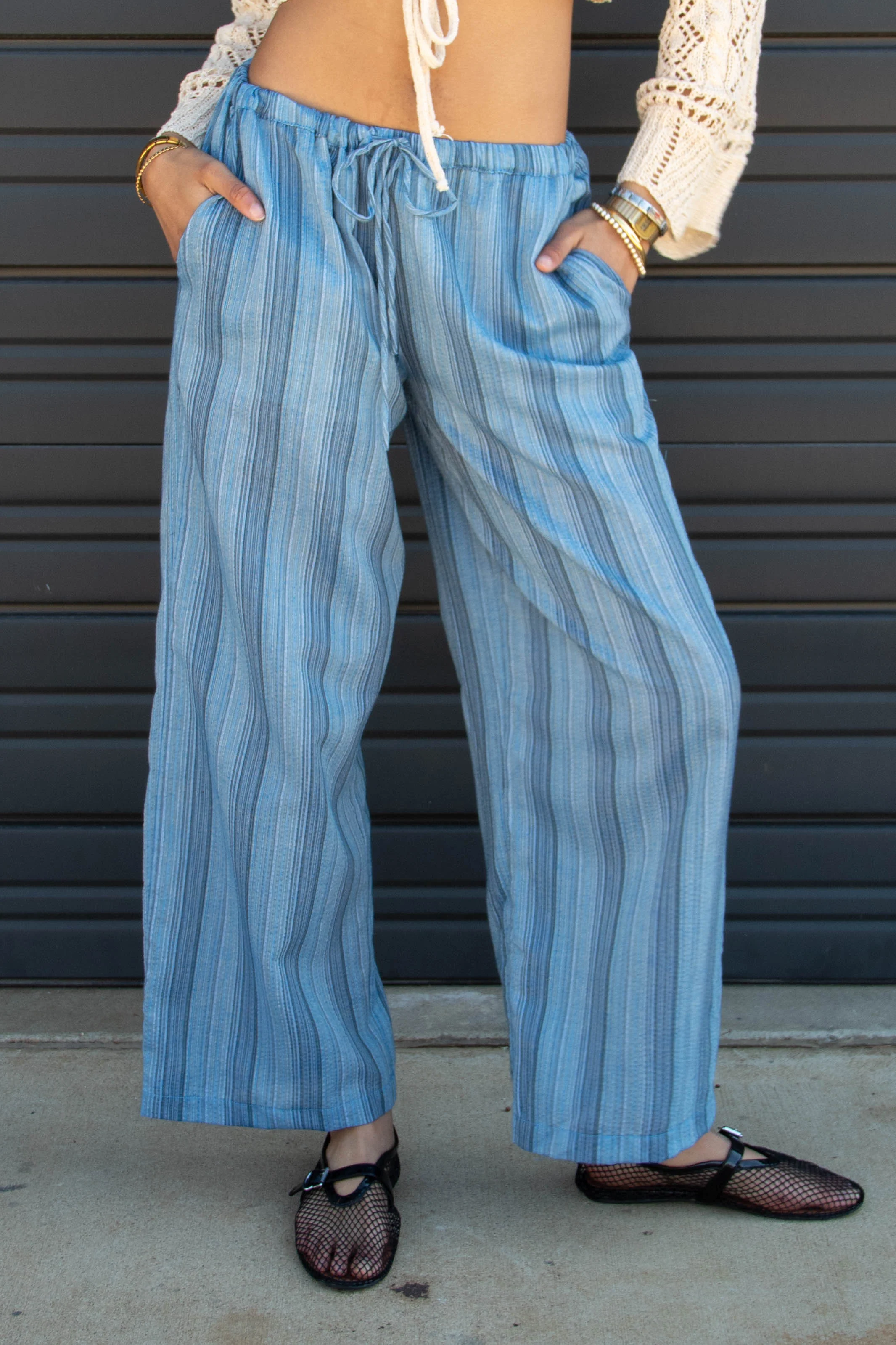 Striped Wide Leg Pants