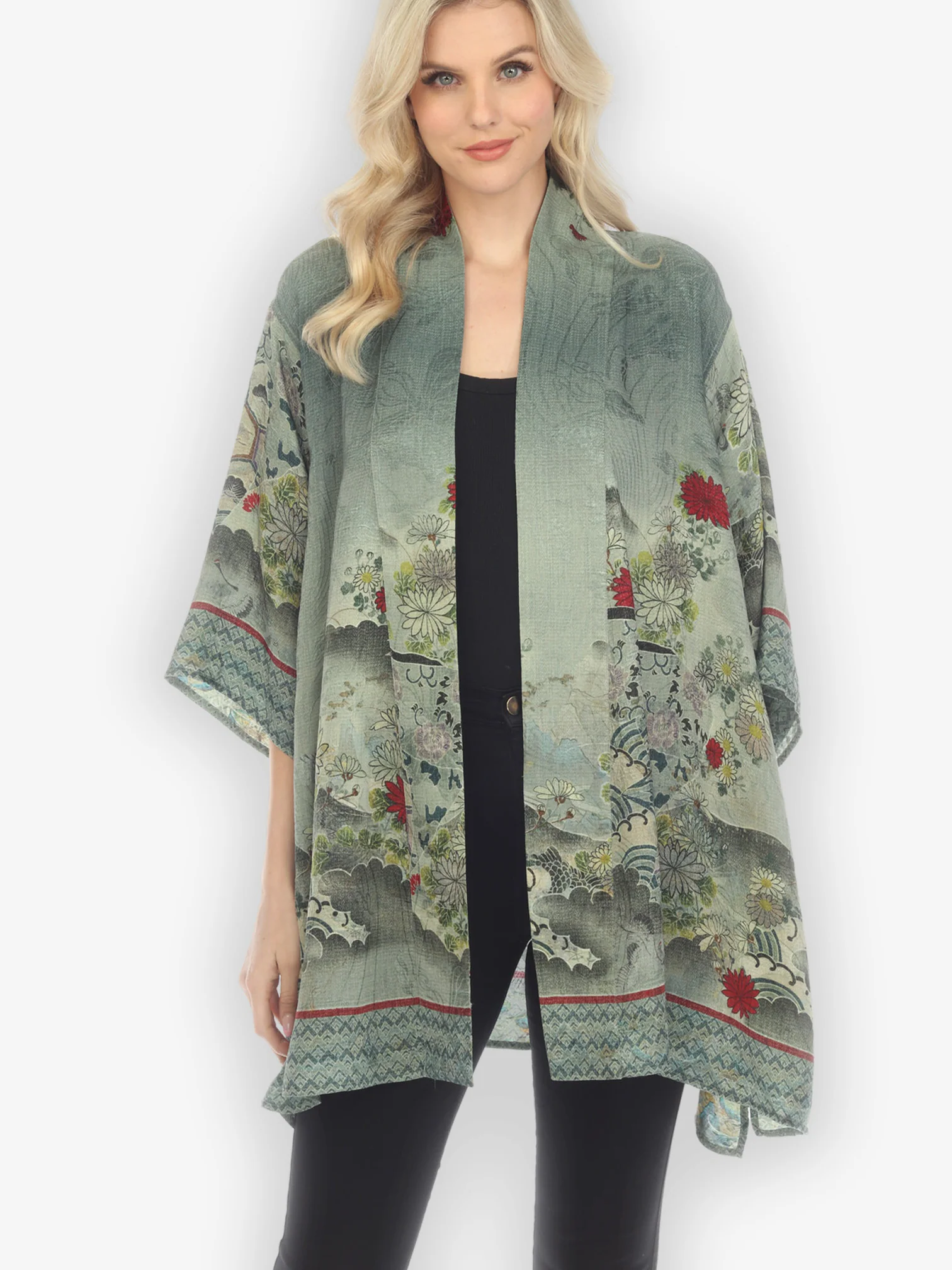 Reversible Silk Kimono Jacket