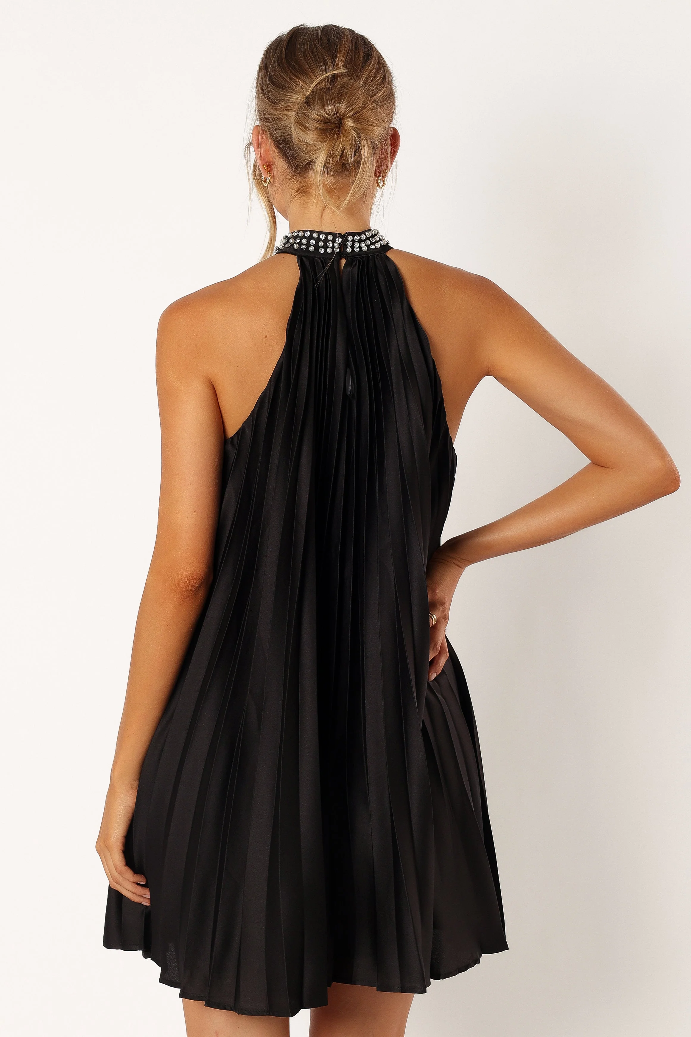 Lizzy Halterneck Mini Dress - Black