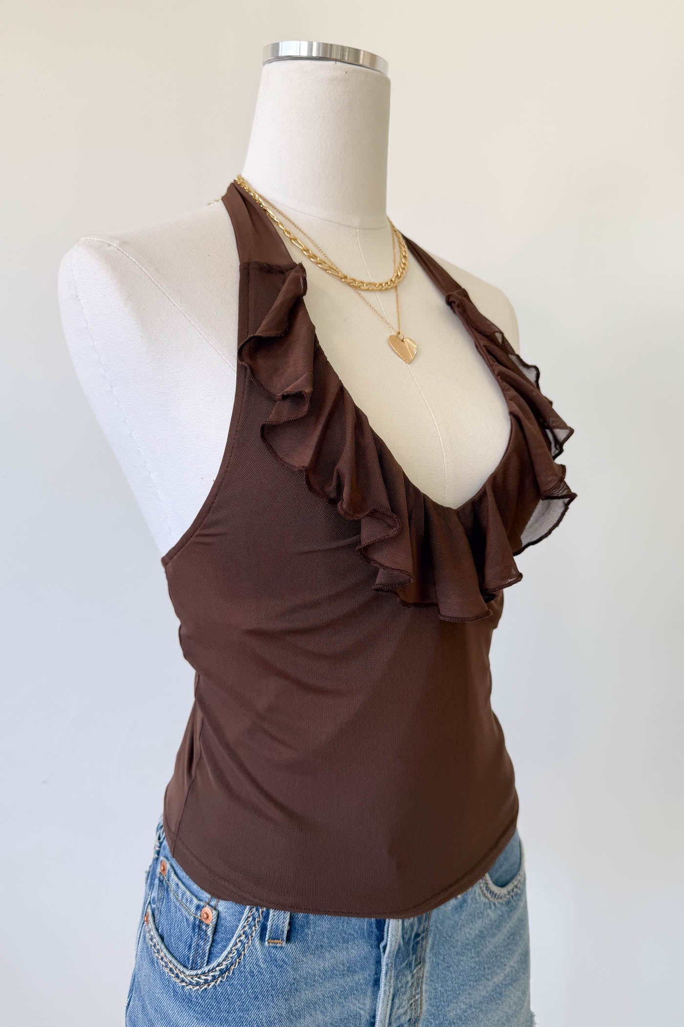 Ruffle Halter Top