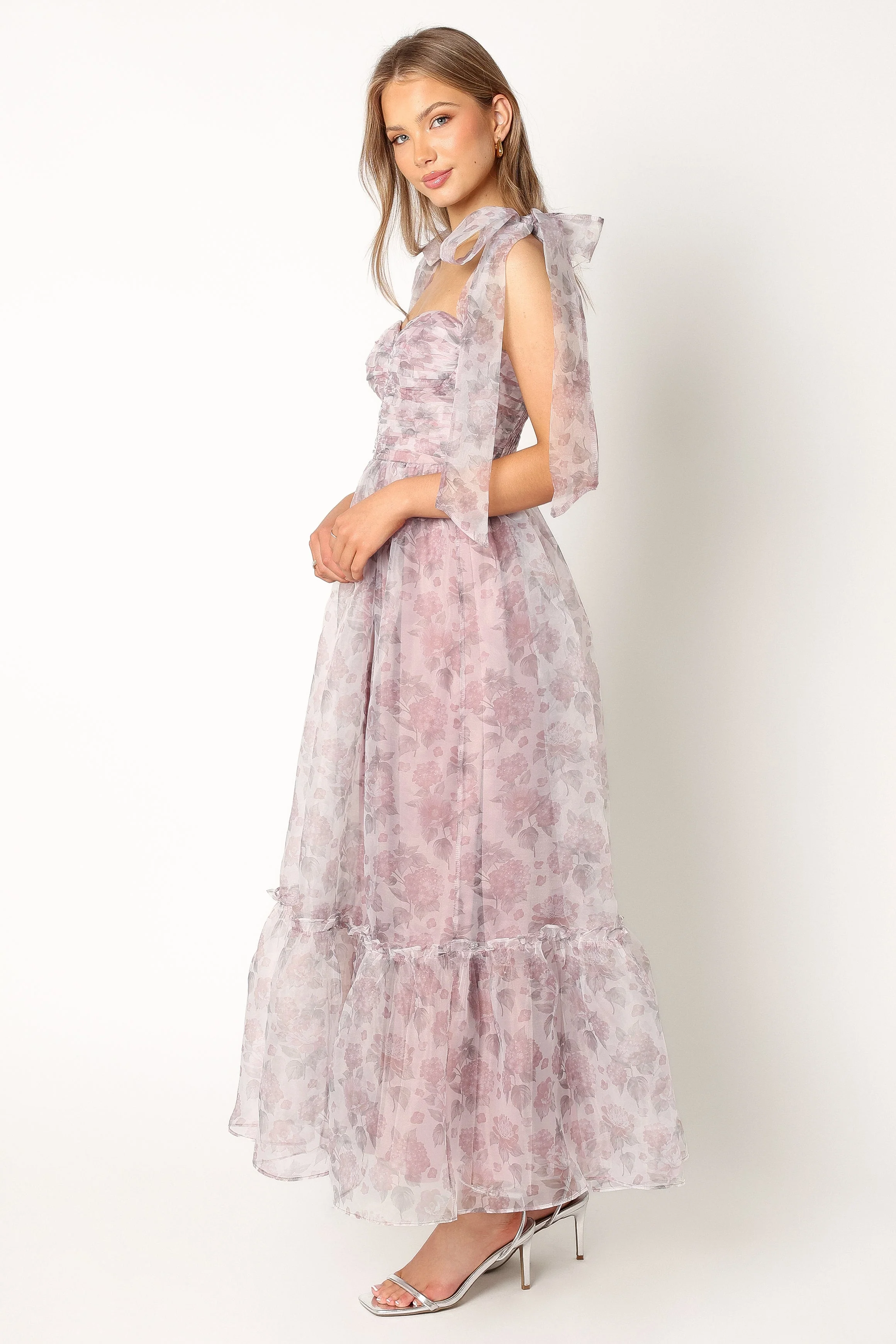 Floret Midi Dress - Dark Purple