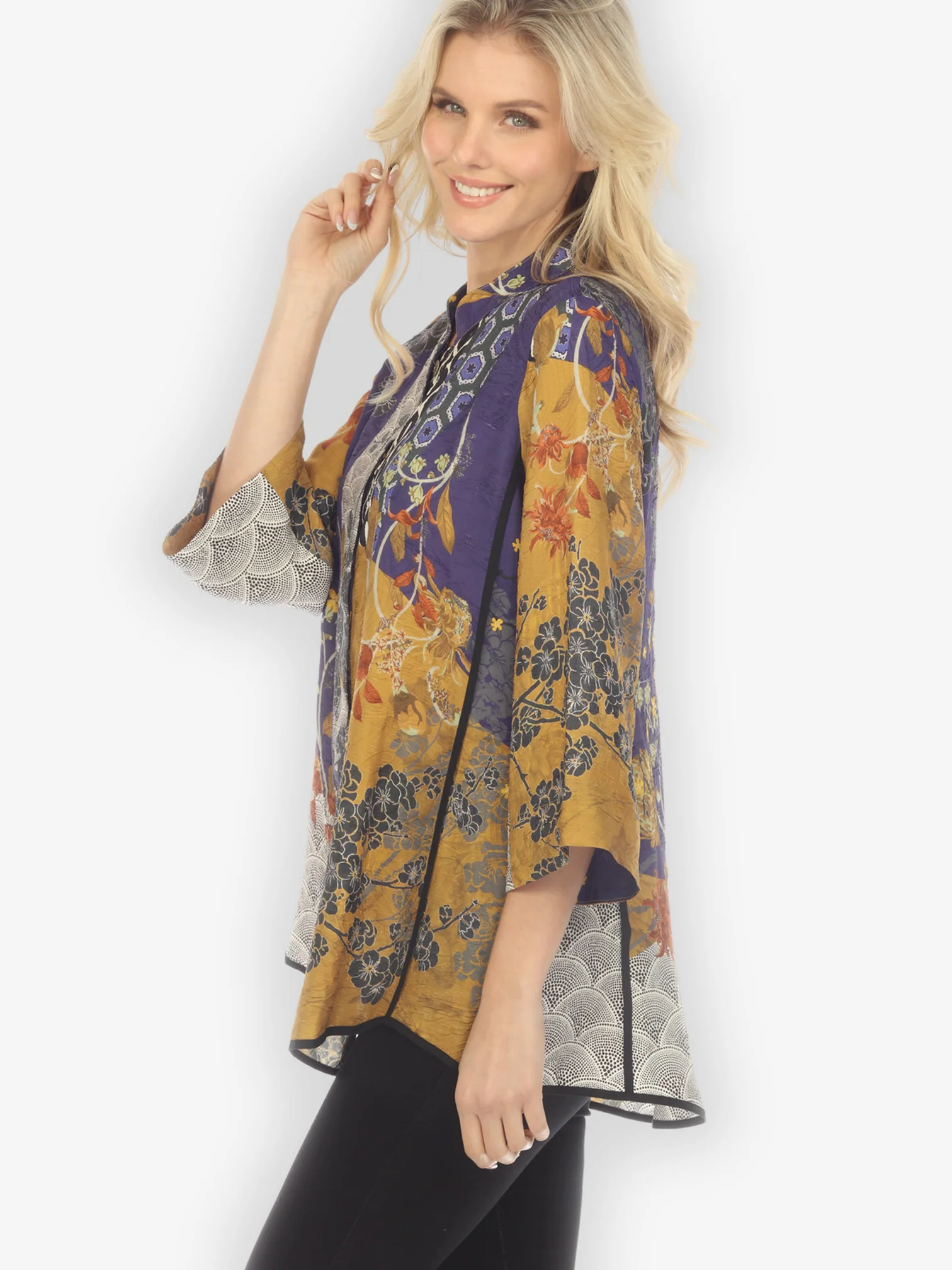 Bohemian Mixed Art Tummy Tuck Shirt