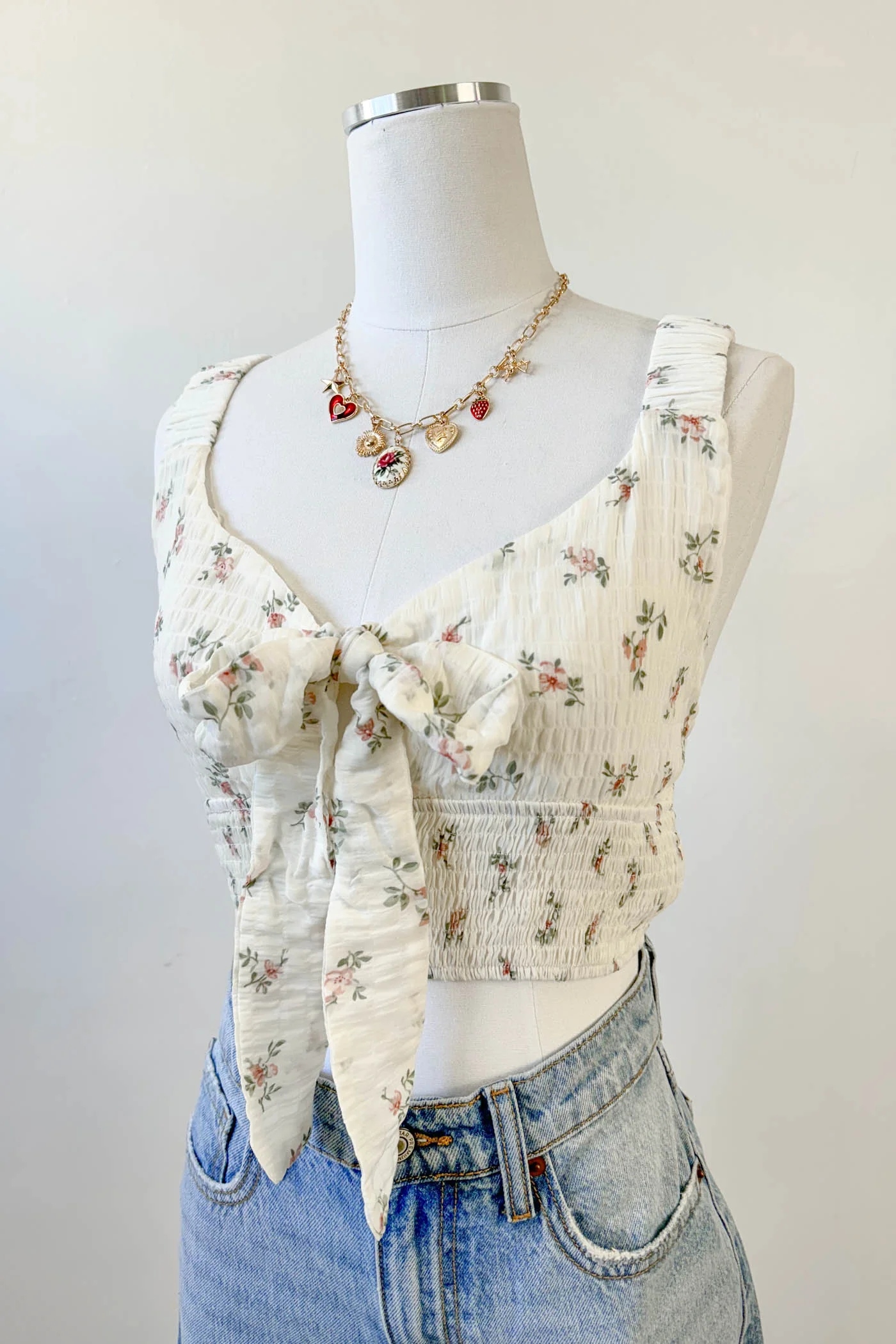 Front Tie Sleeveless Top