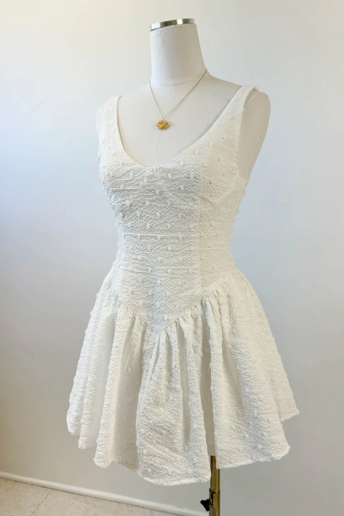 Sleeveless Textured Mini Dress