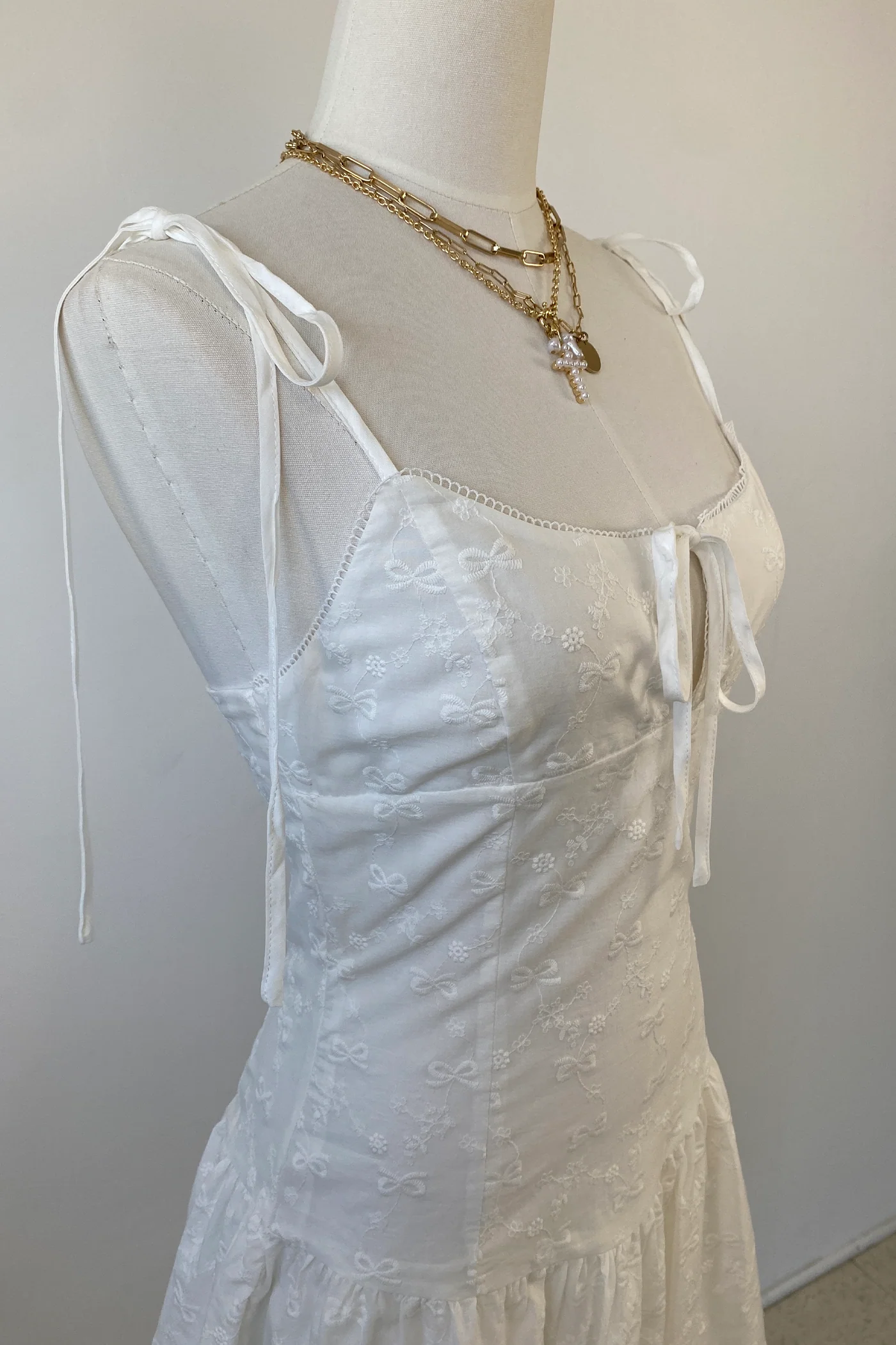 Embroidered Cami Mini Dress