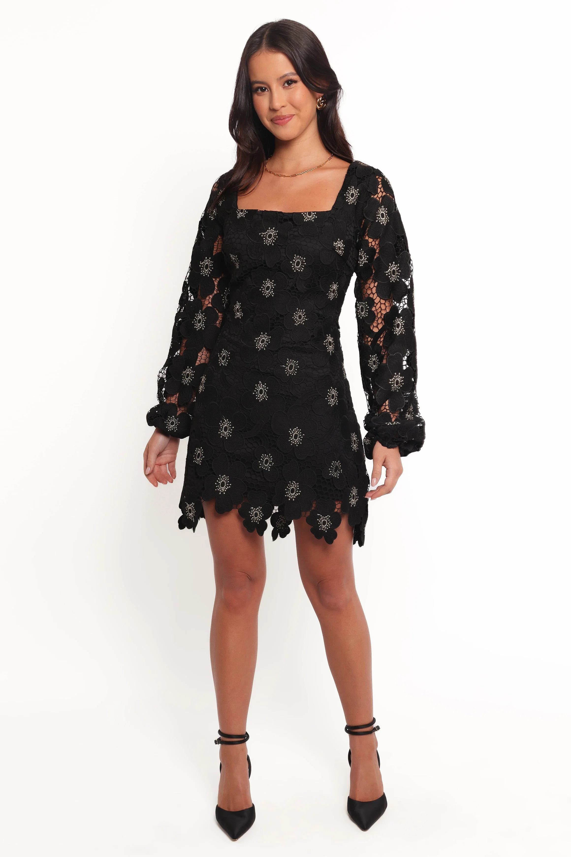 Bardley Long Sleeve Mini Dress - Black