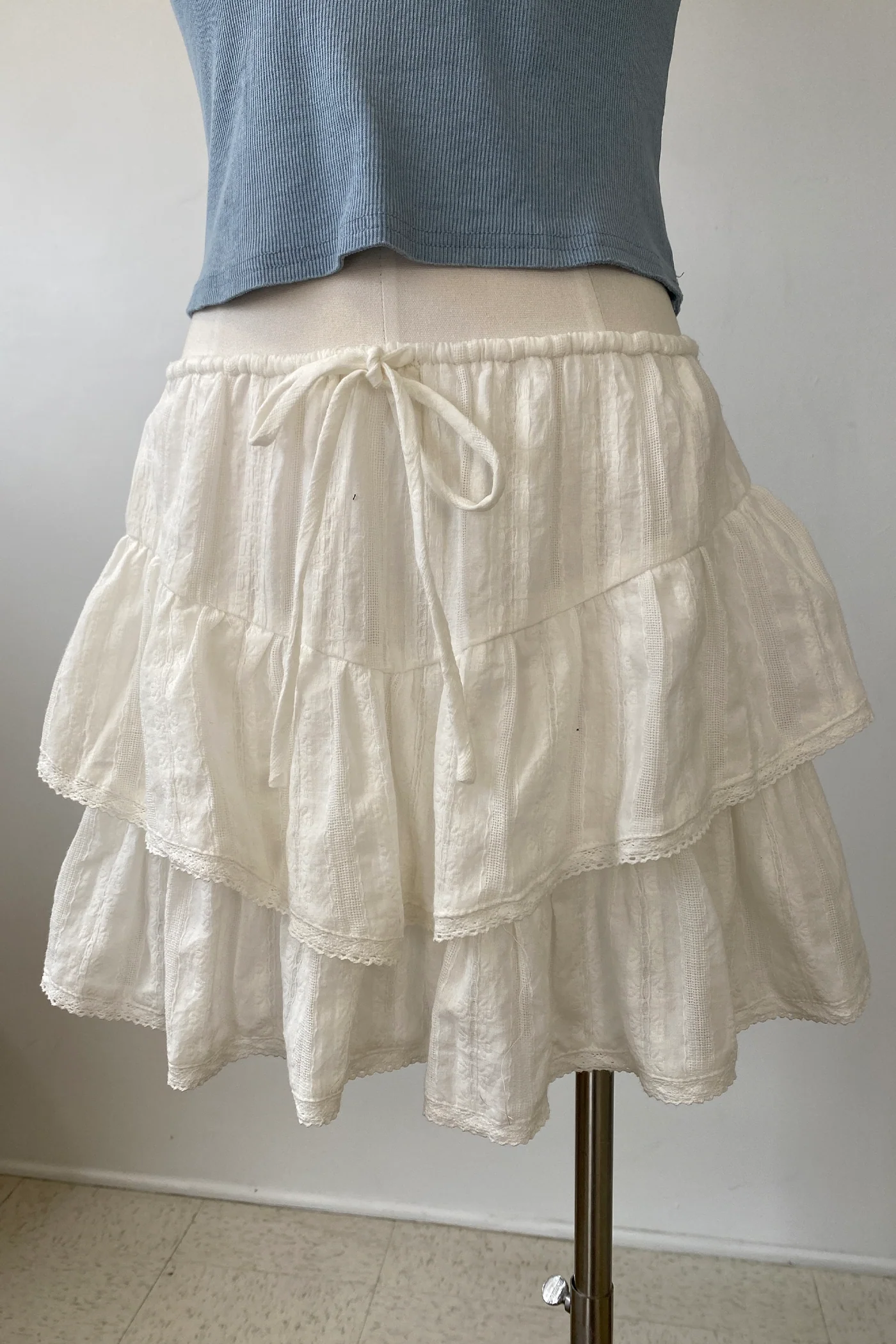 Tiered Ruffle Mini Skort
