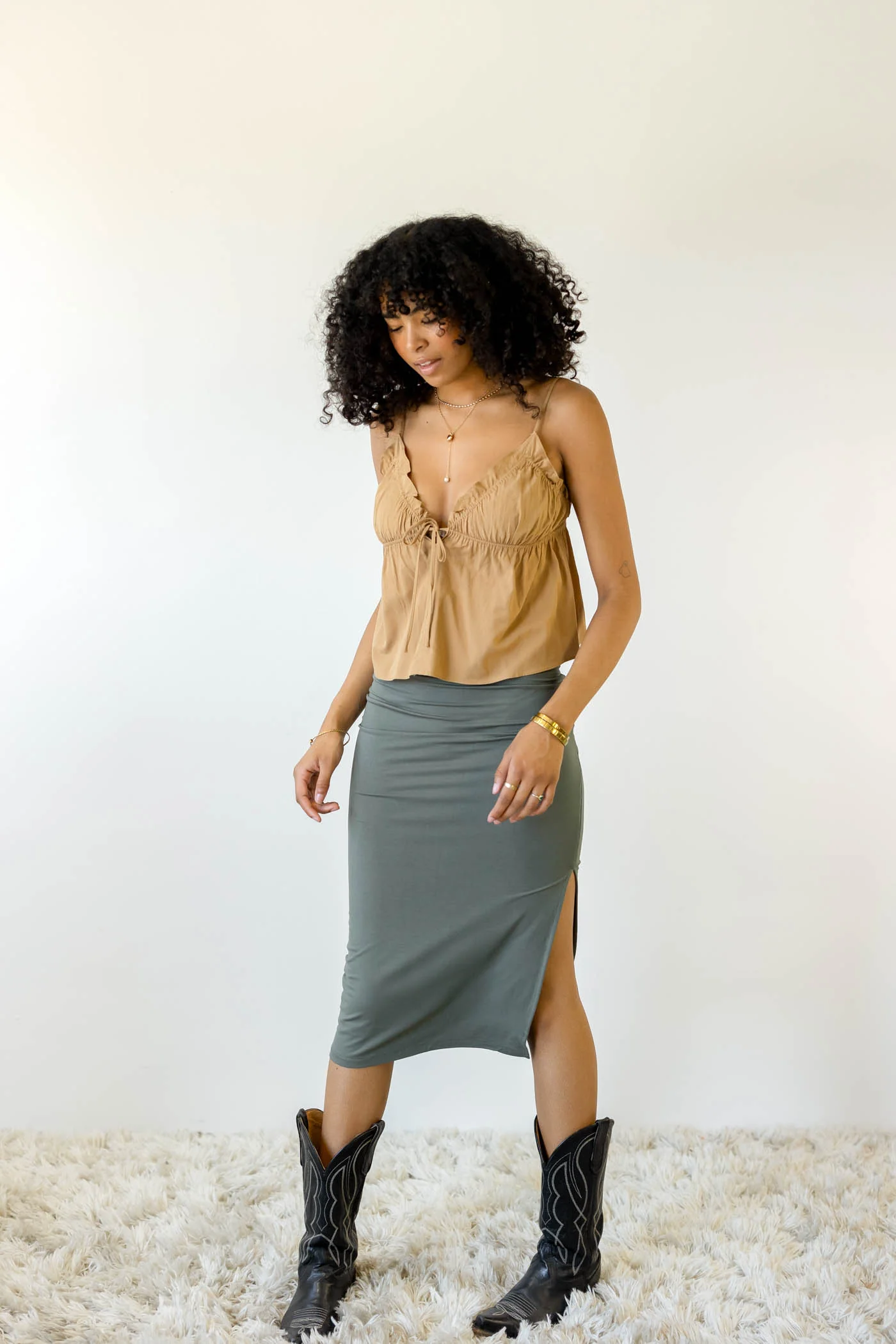 Ruffled Babydoll Top