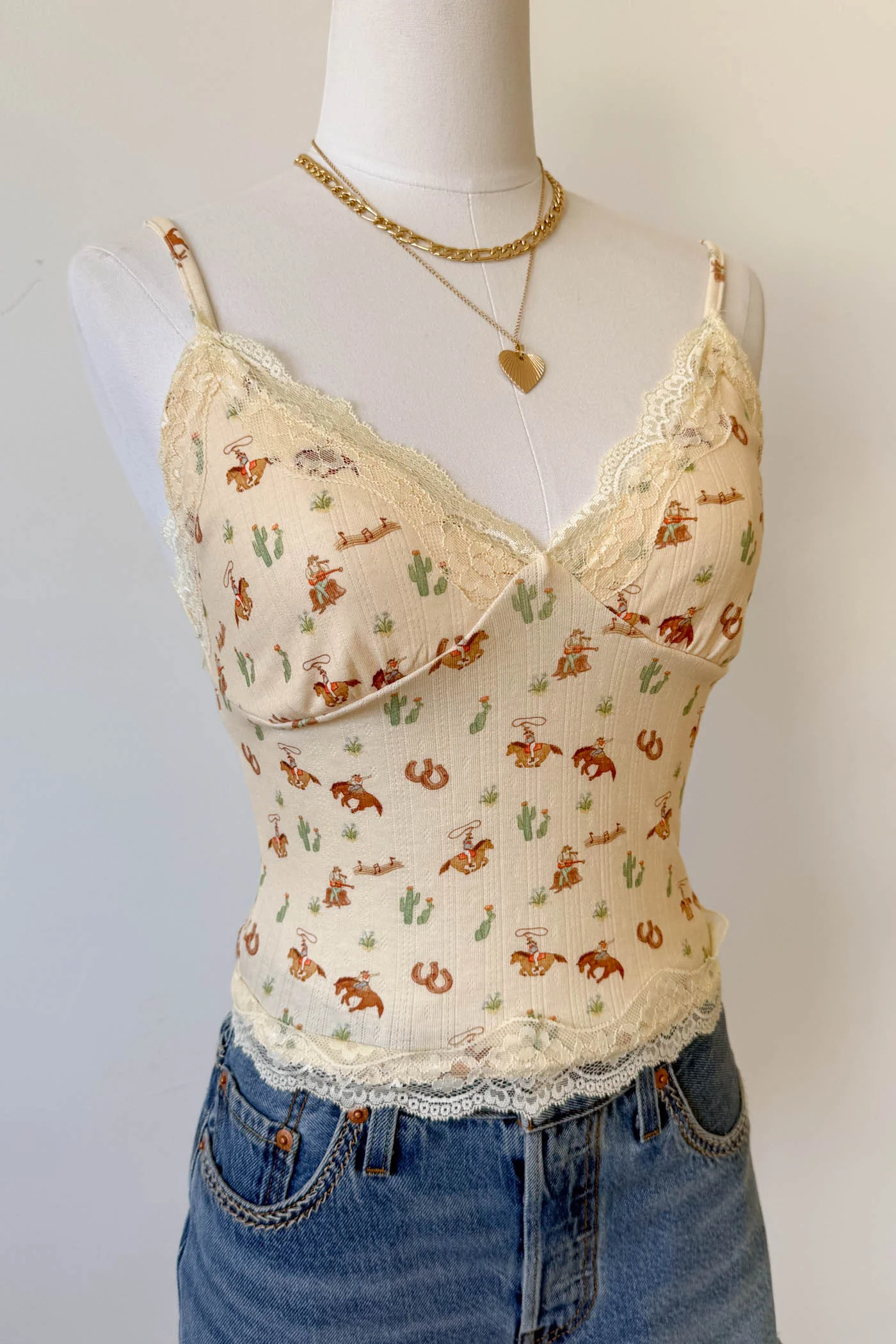 Western Print Cami Top