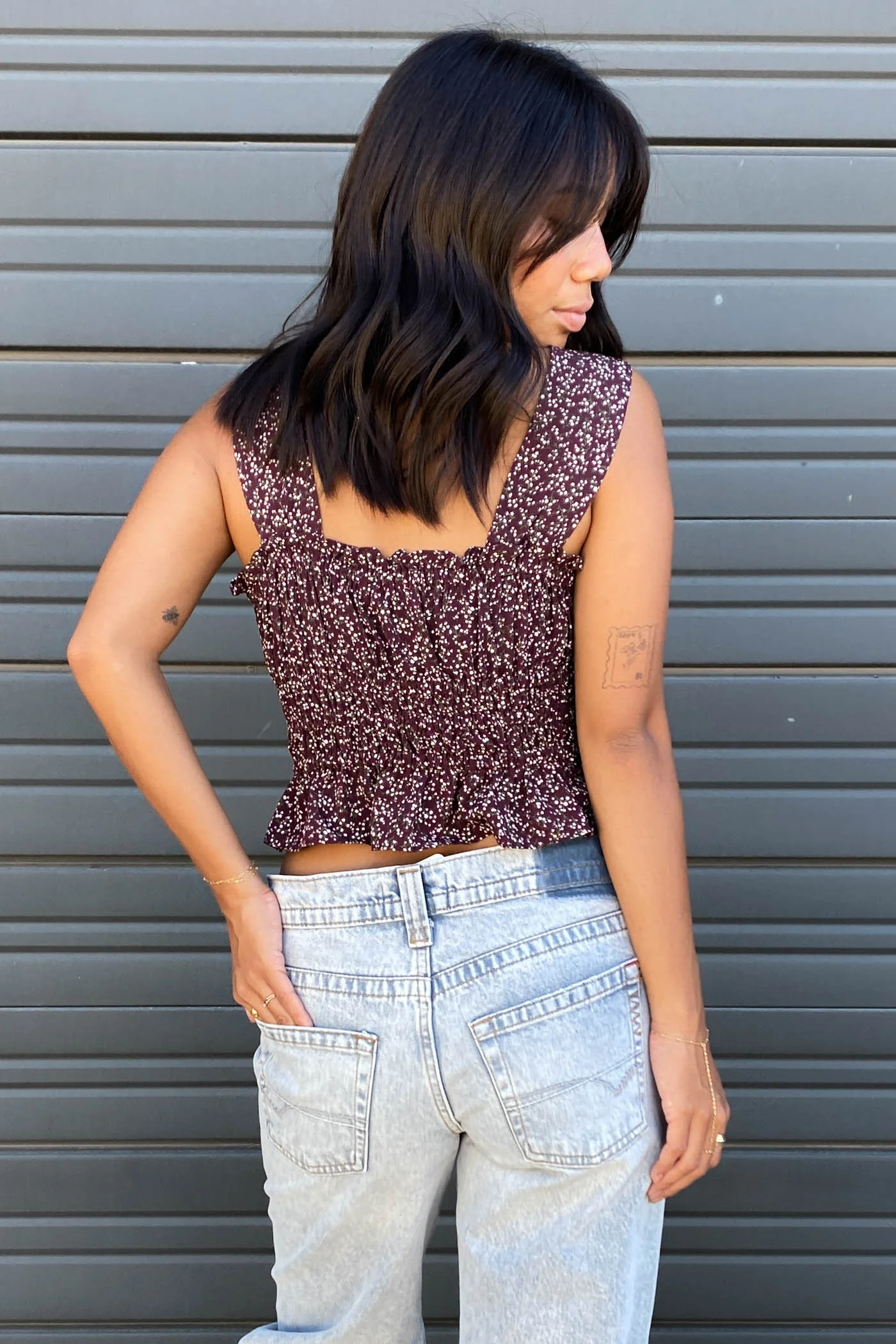 Floral Smocked Cami Top