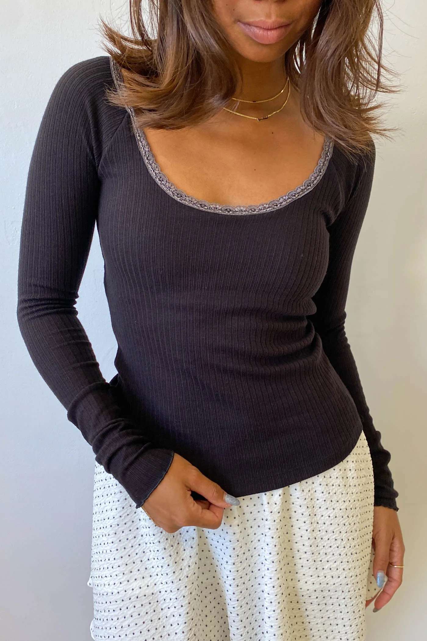 Built-In-Bra Long Sleeve Top