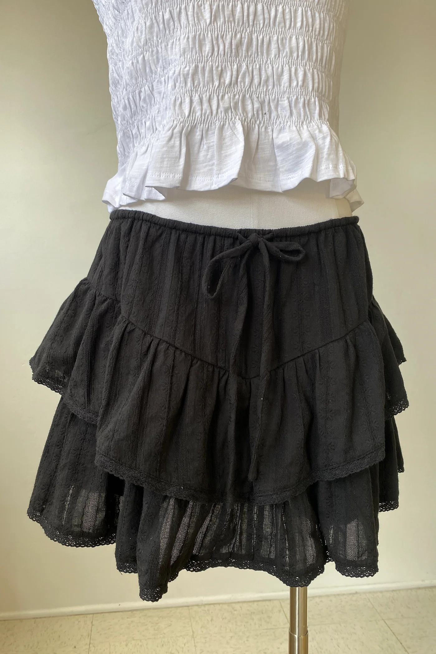 Tiered Ruffle Mini Skort