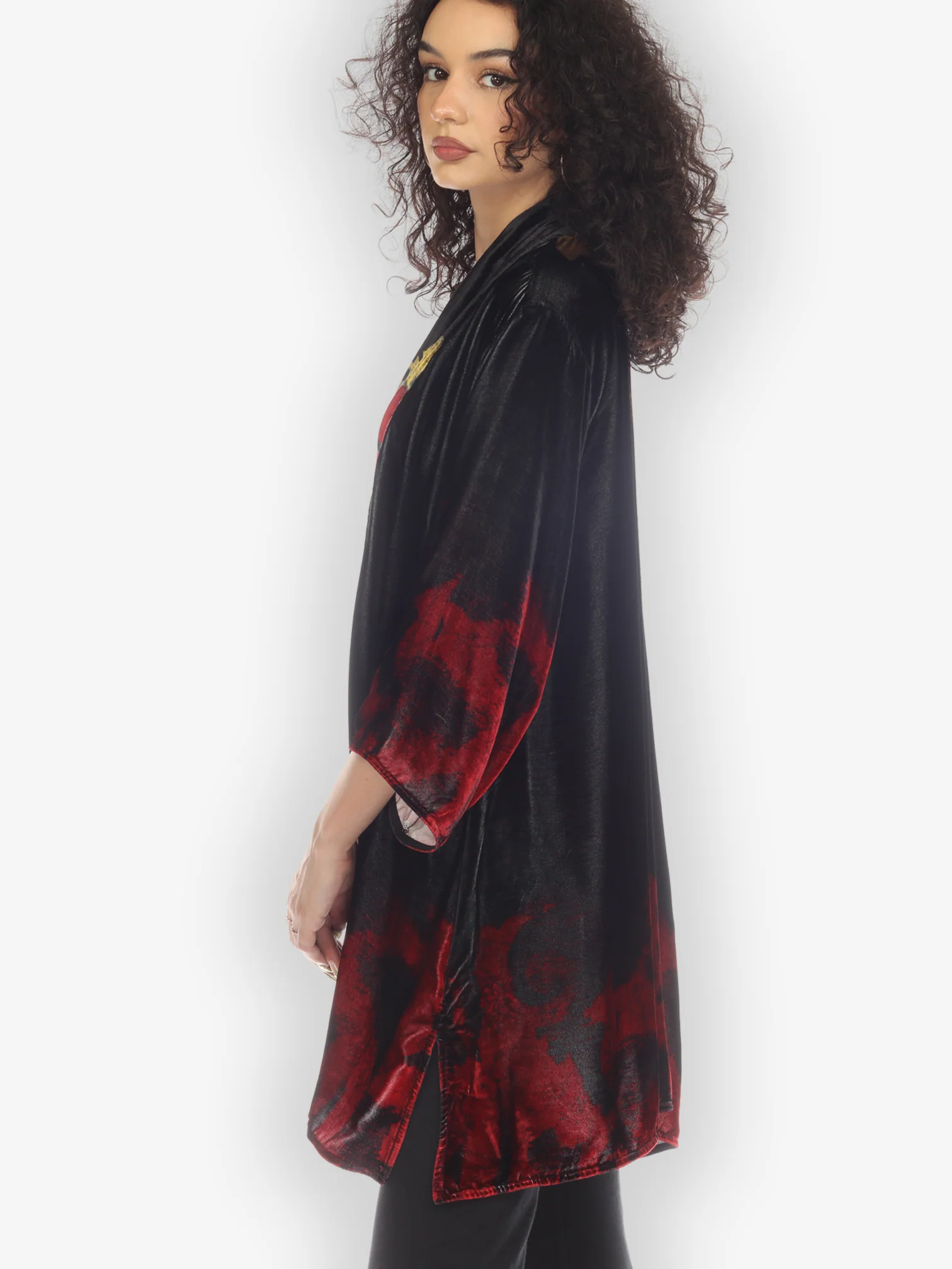 Flower Silk Magic Velvet Kimono