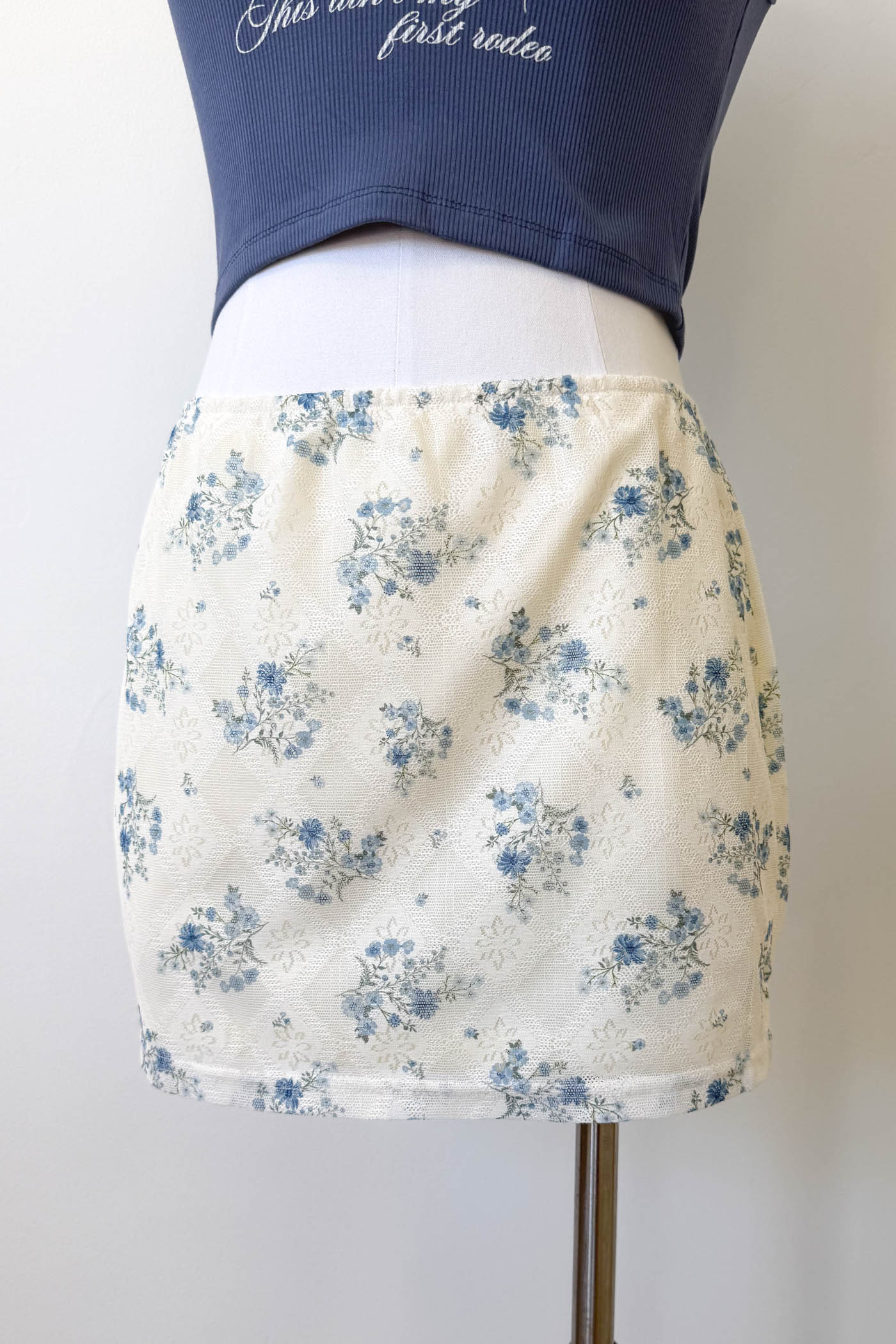 Floral Lace Mini Skirt