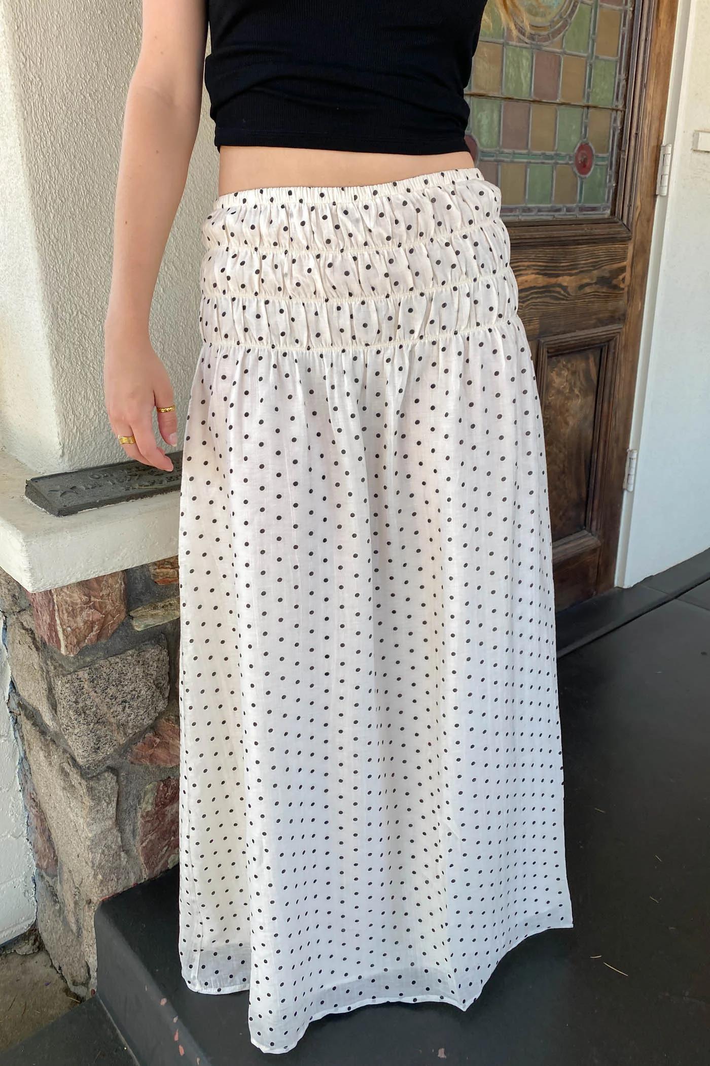 Swiss Dot Maxi Skirt