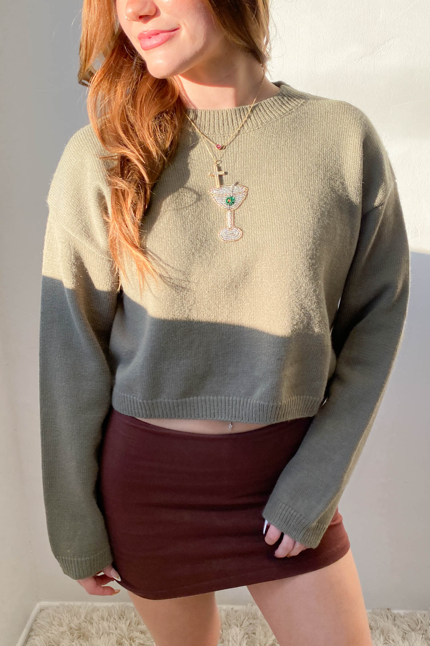 Beaded Martini Sweater