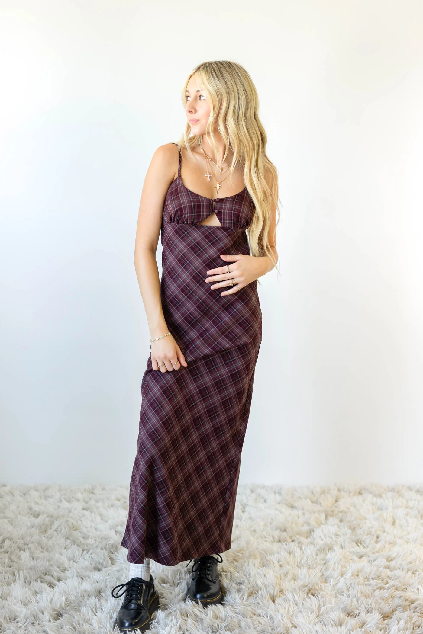 Plaid Maxi Dress