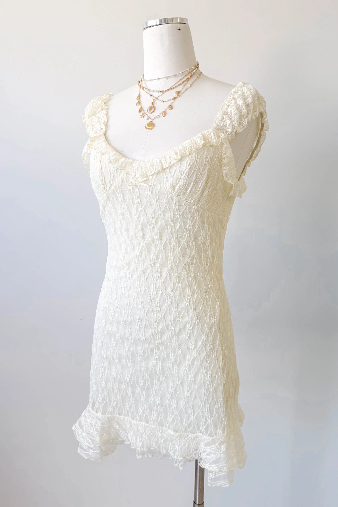 Lacey Ruffled Mini Dress