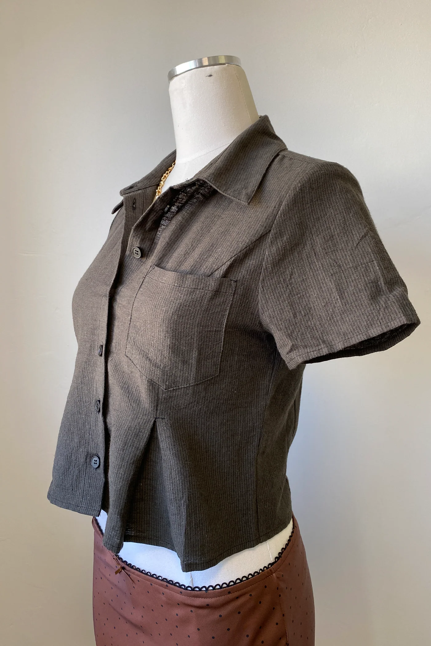 Striped Button Up Top