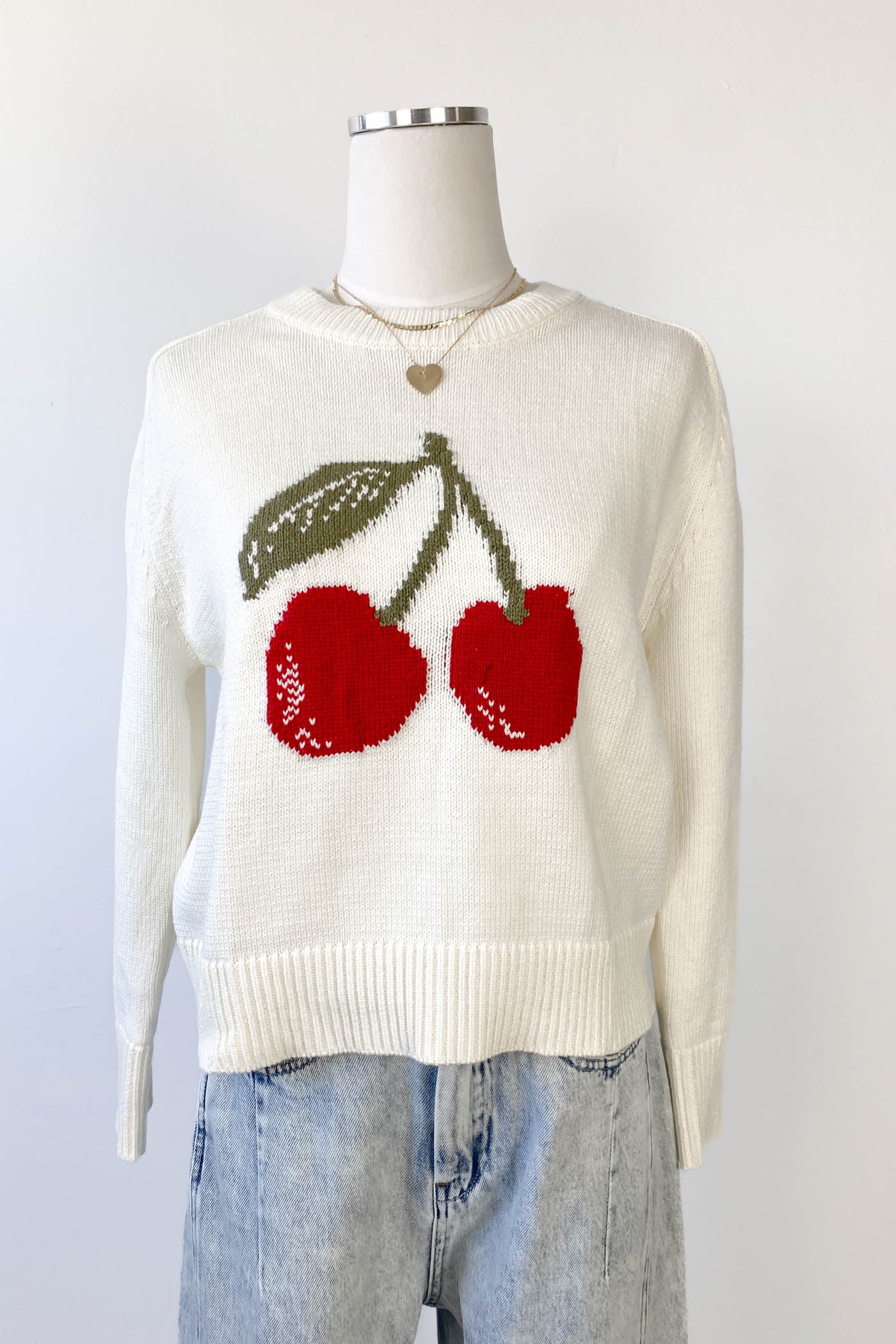 Cherry Knit Sweater