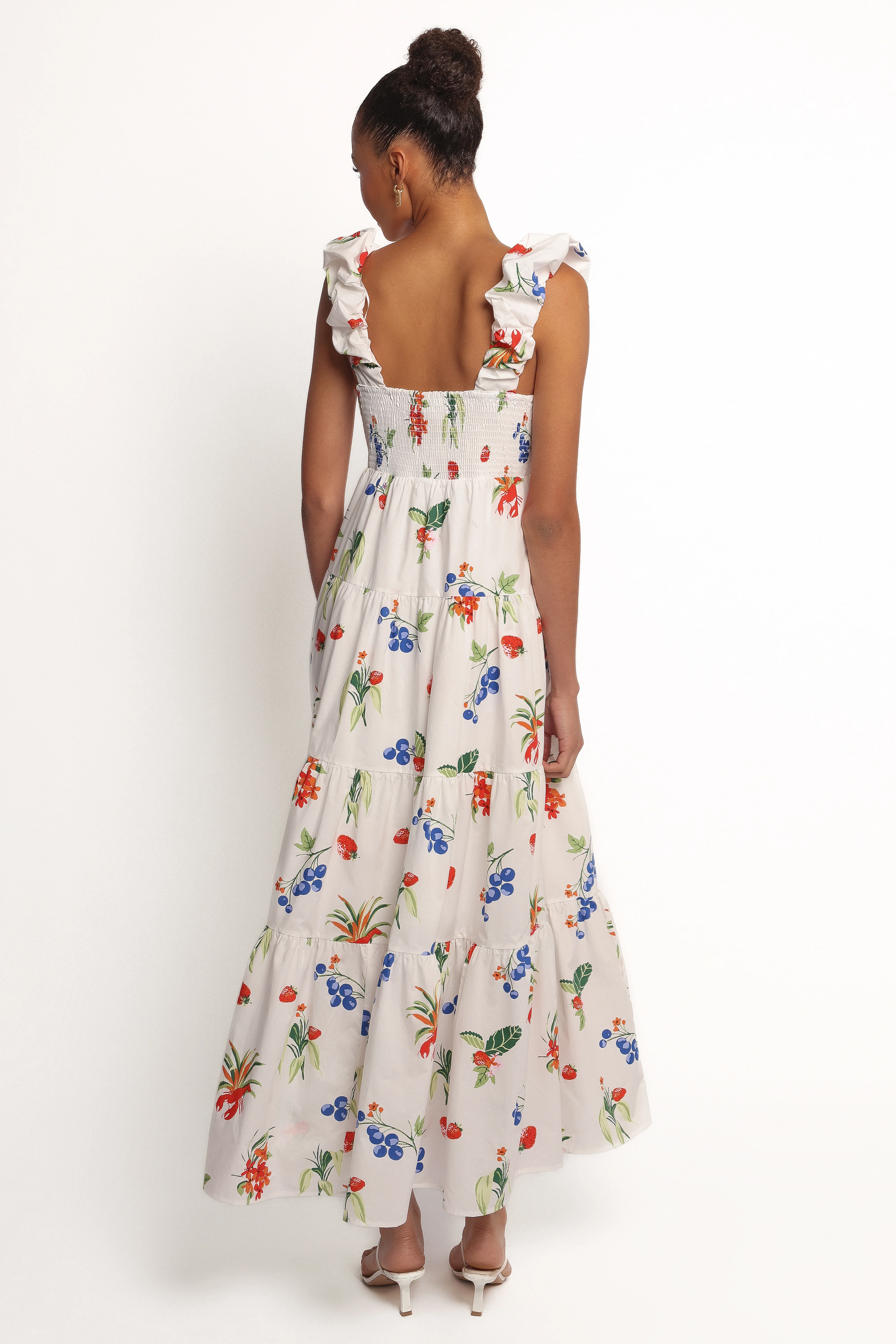 Valerie Maxi Dress - Off White/Red