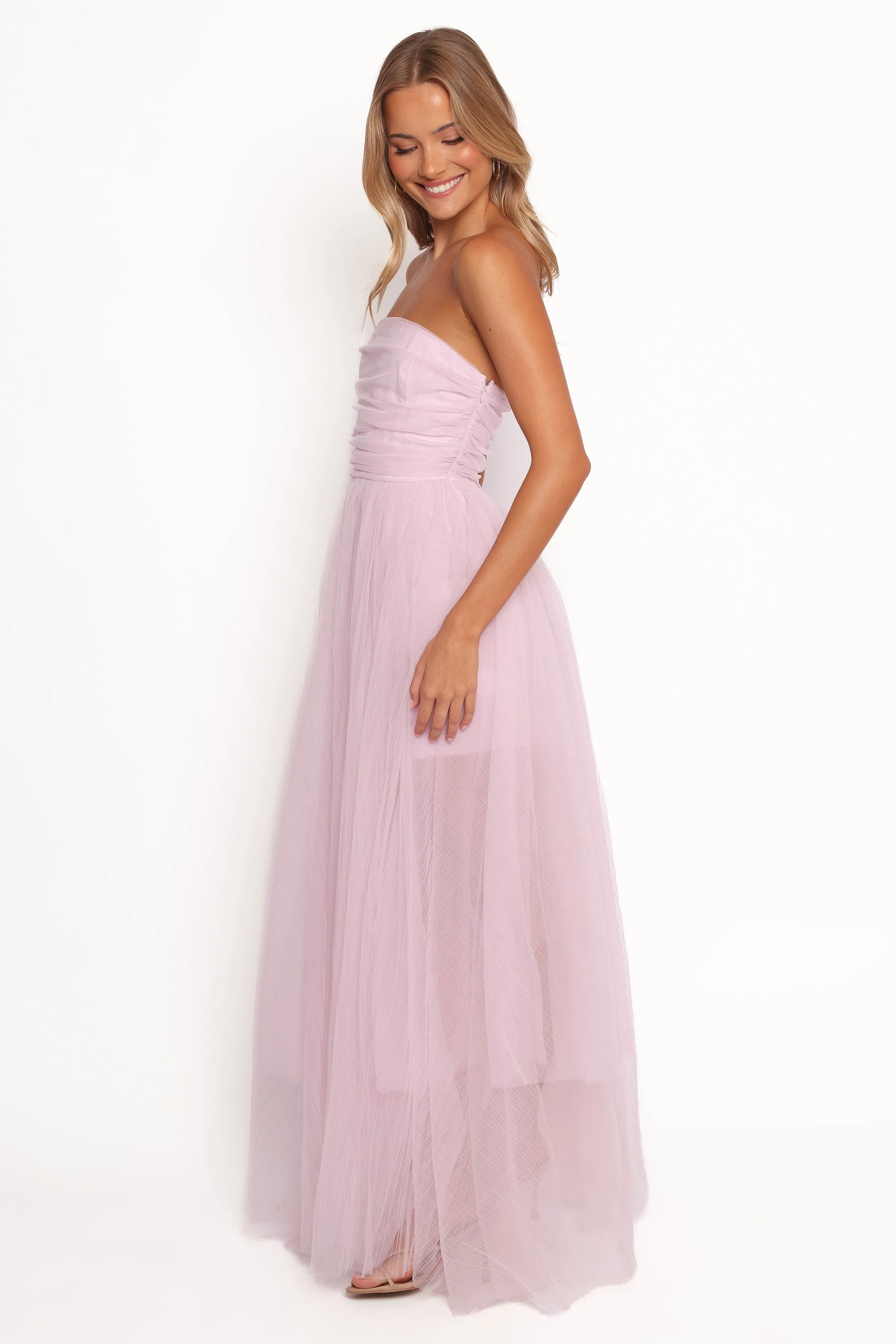 Anabella Strapless Maxi Dress - Pale Pink