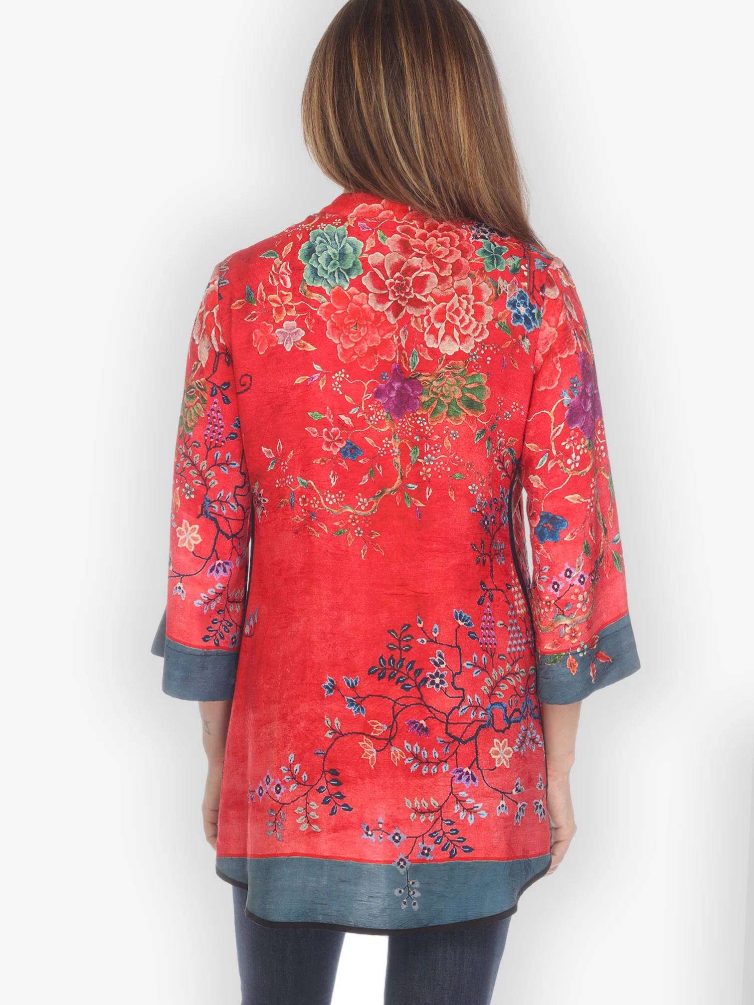 Queenly Radiant Charm Red Blouse