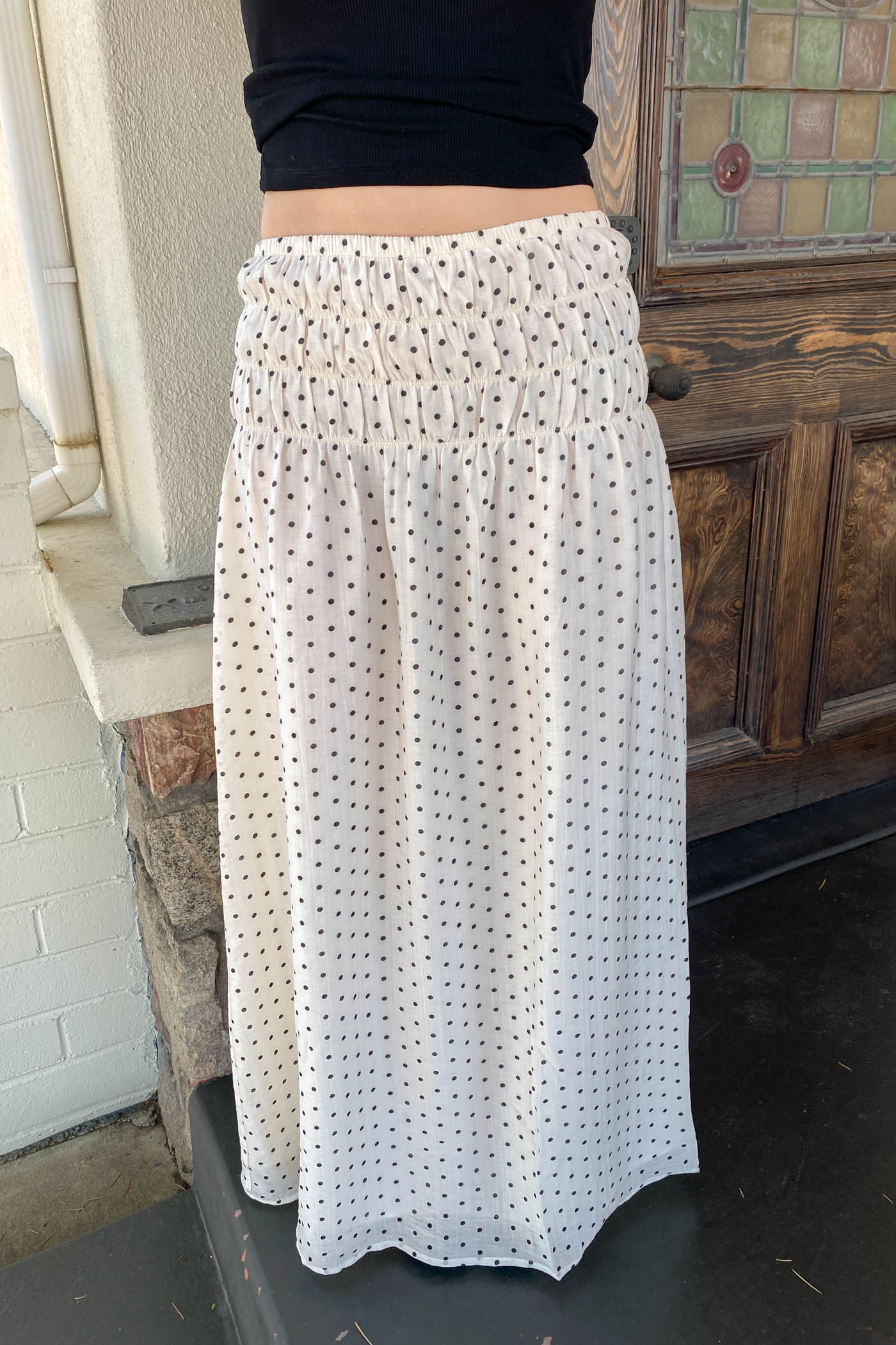 Swiss Dot Maxi Skirt