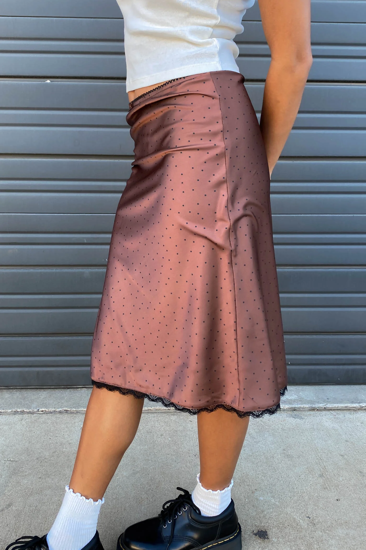 Satin Midi Skirt