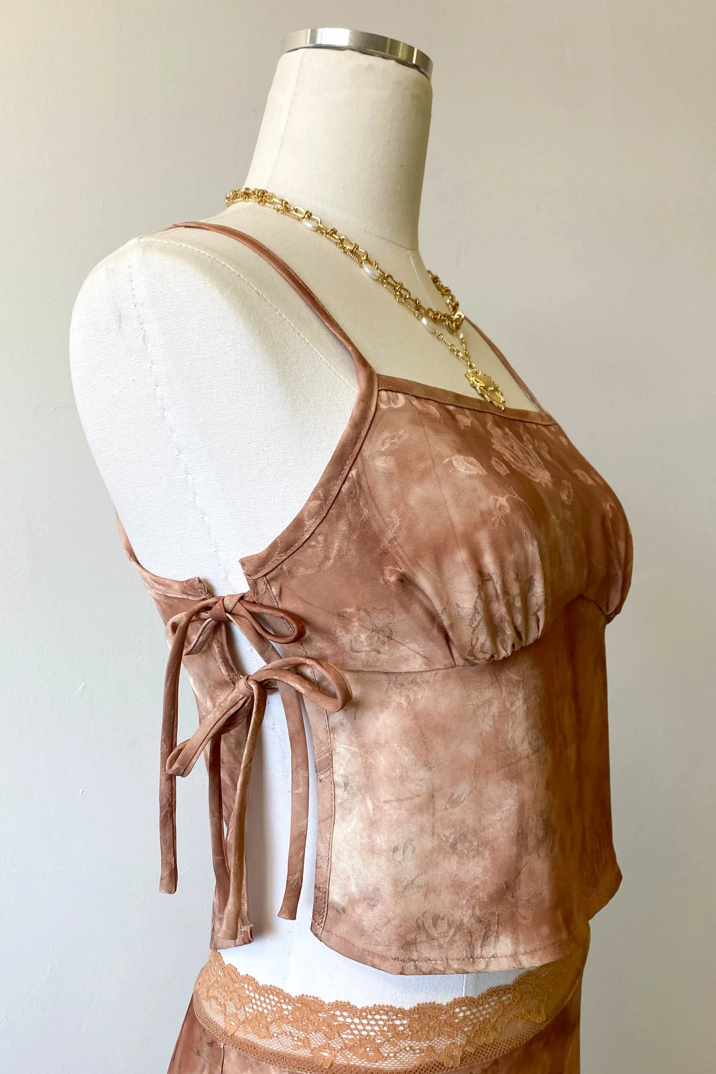 Side Slit Floral Cami Top