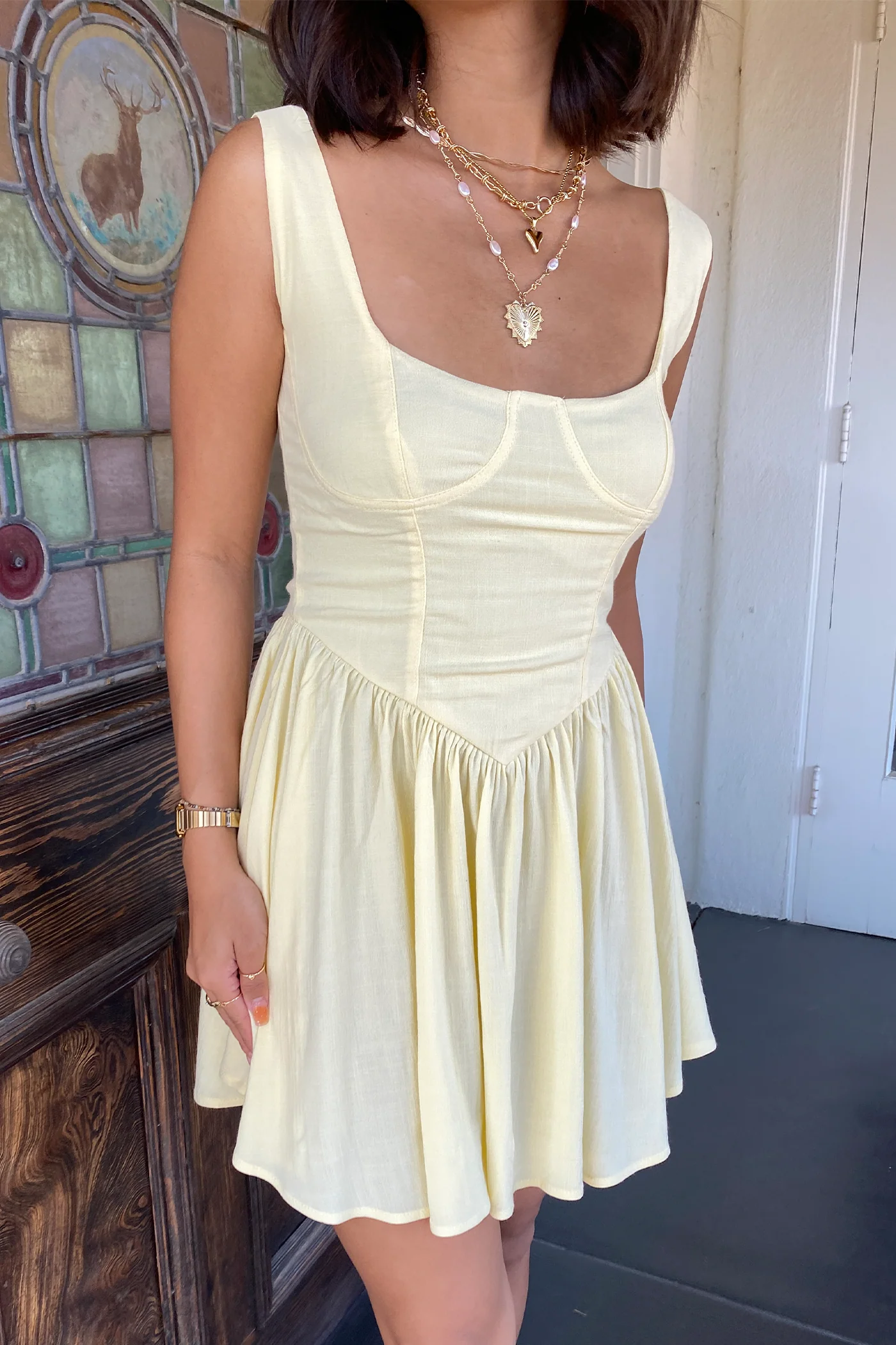 Sleeveless Corset Mini Dress