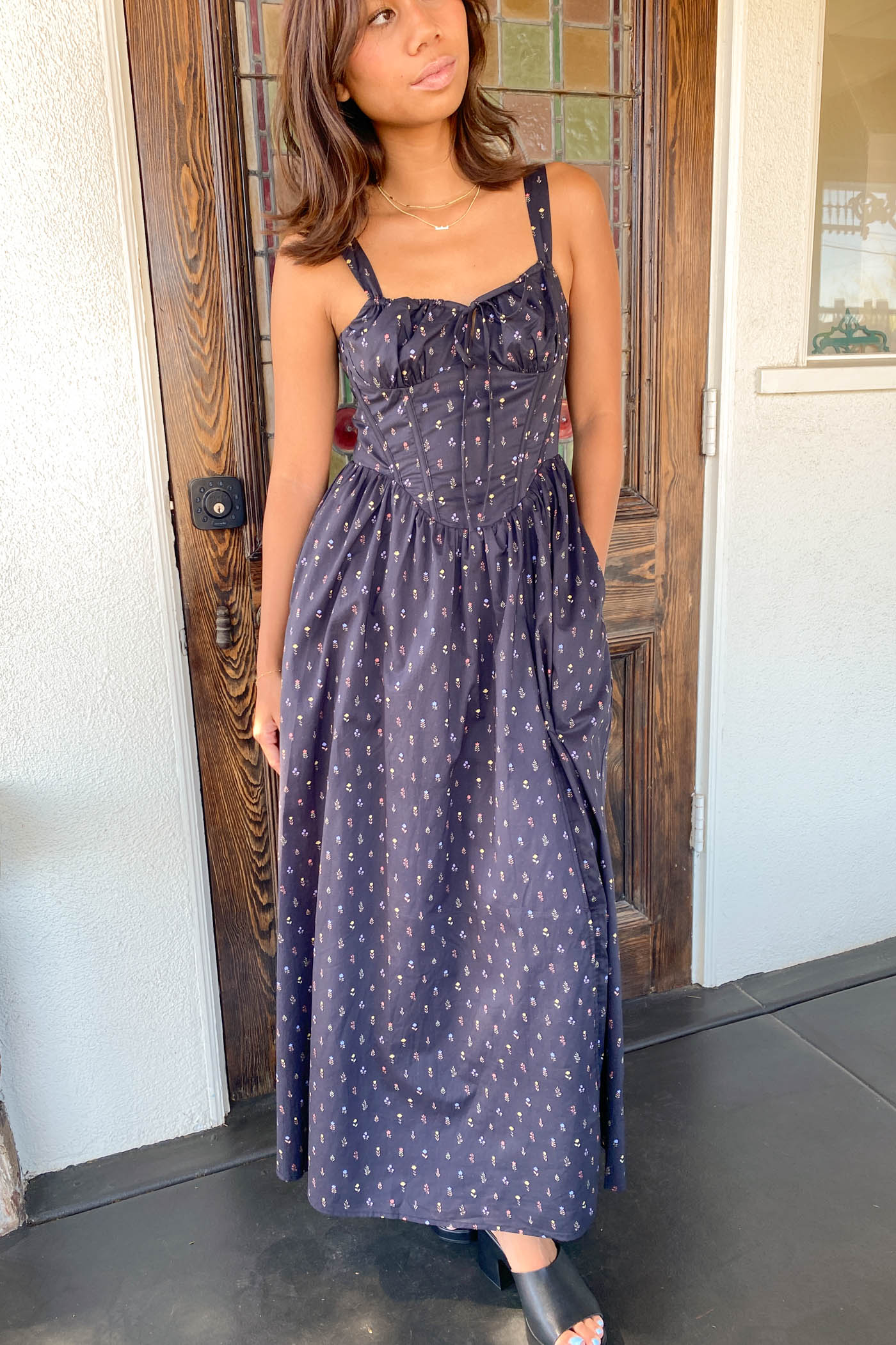 Floral Corset Maxi Dress