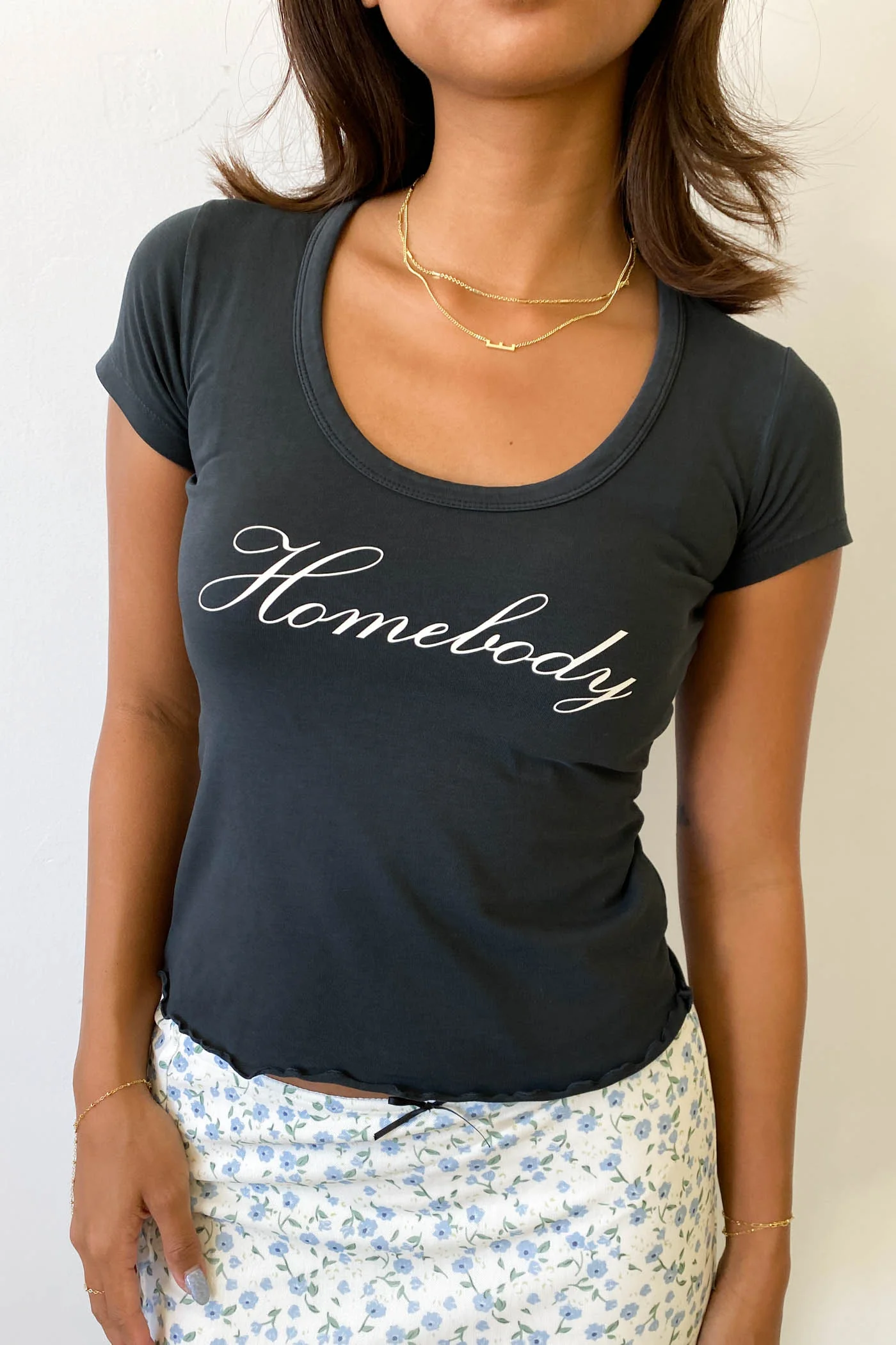 Homebody Scoop Neck Graphic Baby Tee
