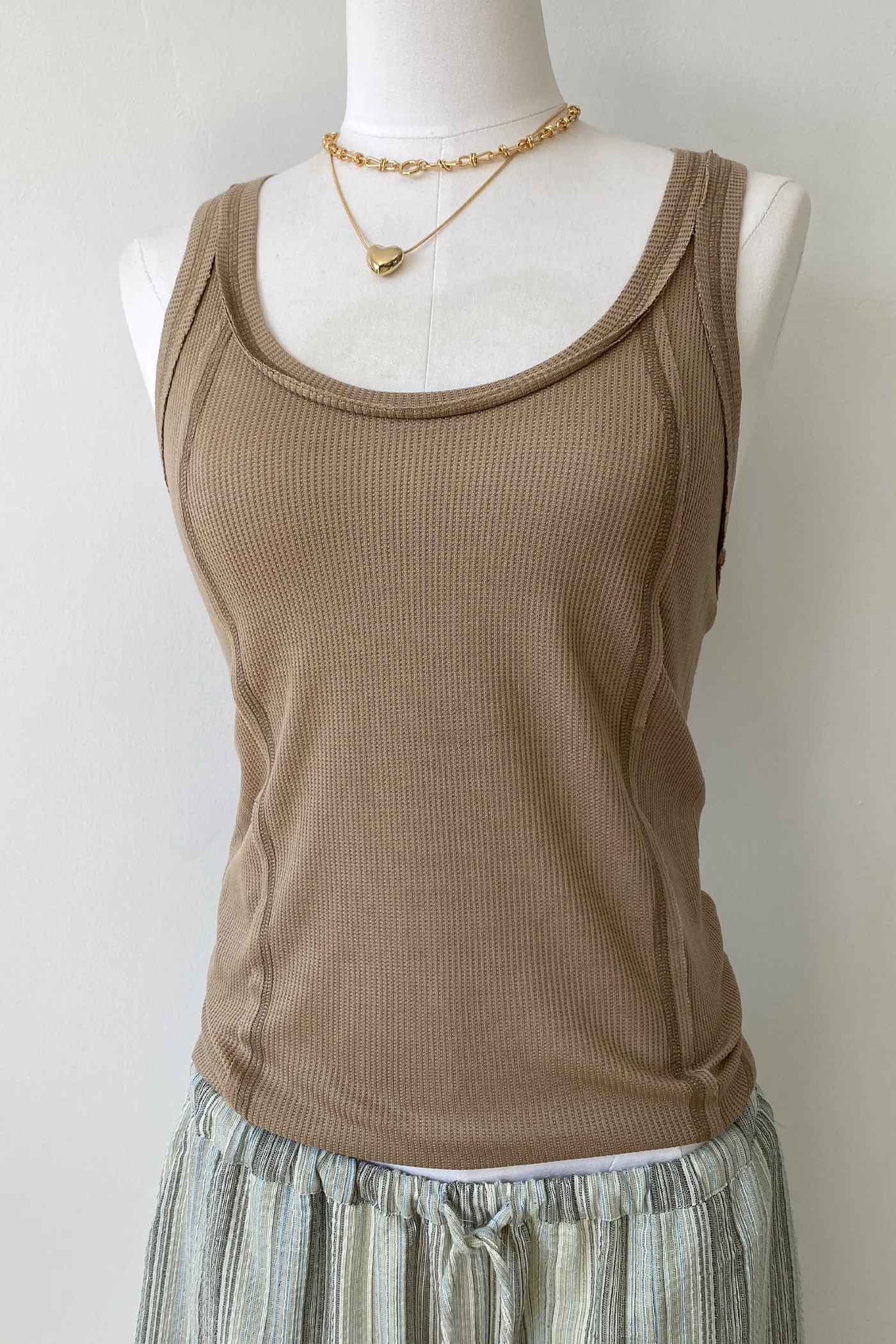 Seamed Sleeveless Top