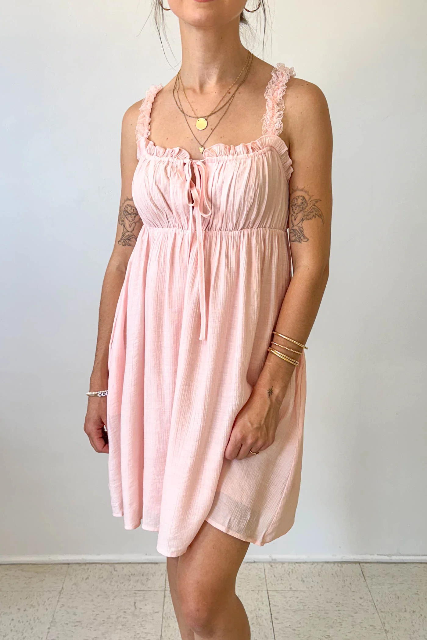 Lacey Babydoll Mini Dress