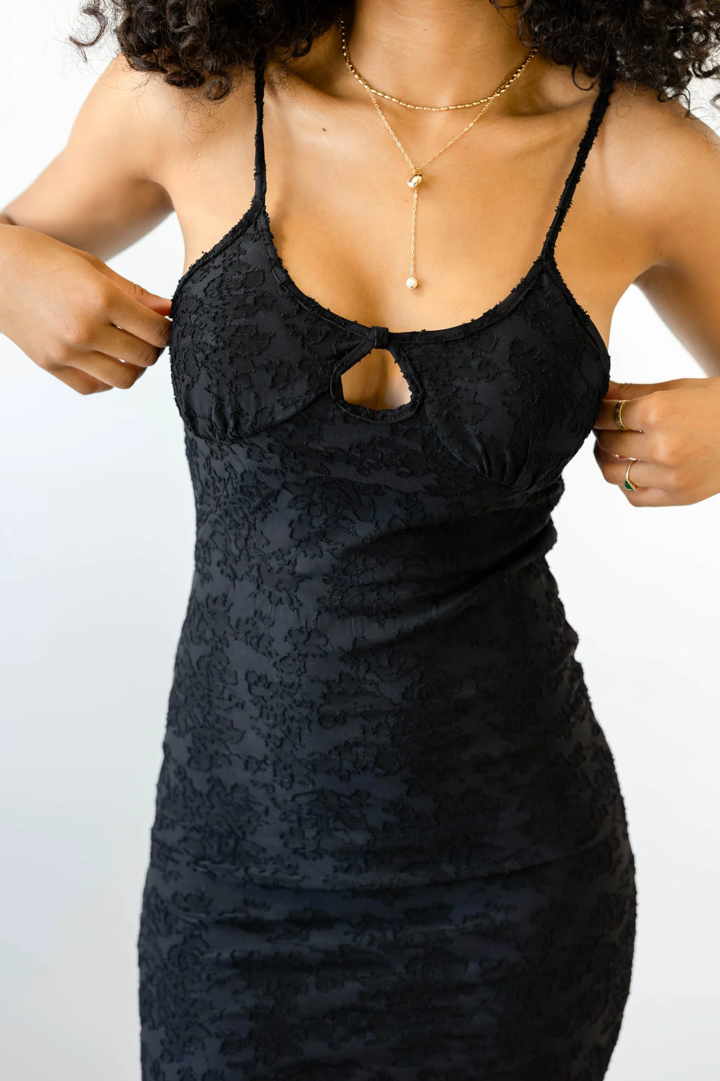 Textured Floral Maxi Dress